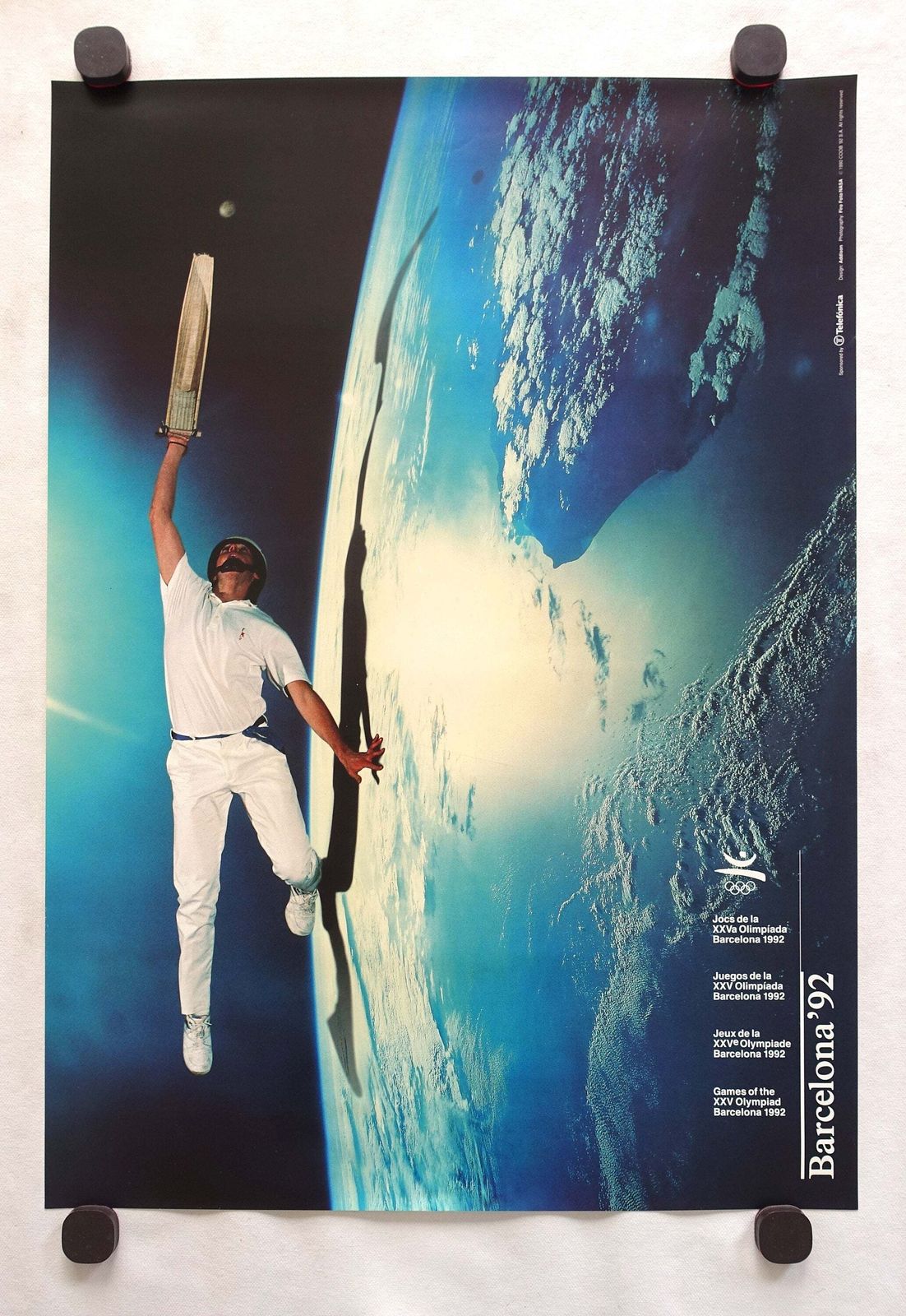 1992 Summer Olympic Games Basque Pelota   Original Vintage Poster photo furniture