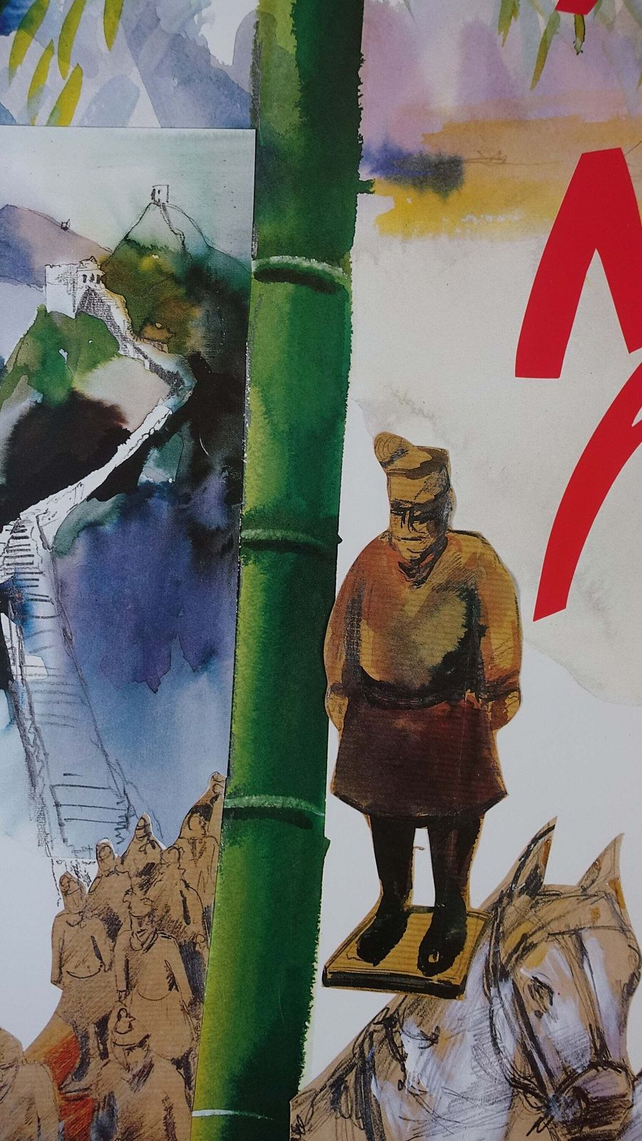 1992 China Travel Poster By Sas   Original Vintage Poster photo Art