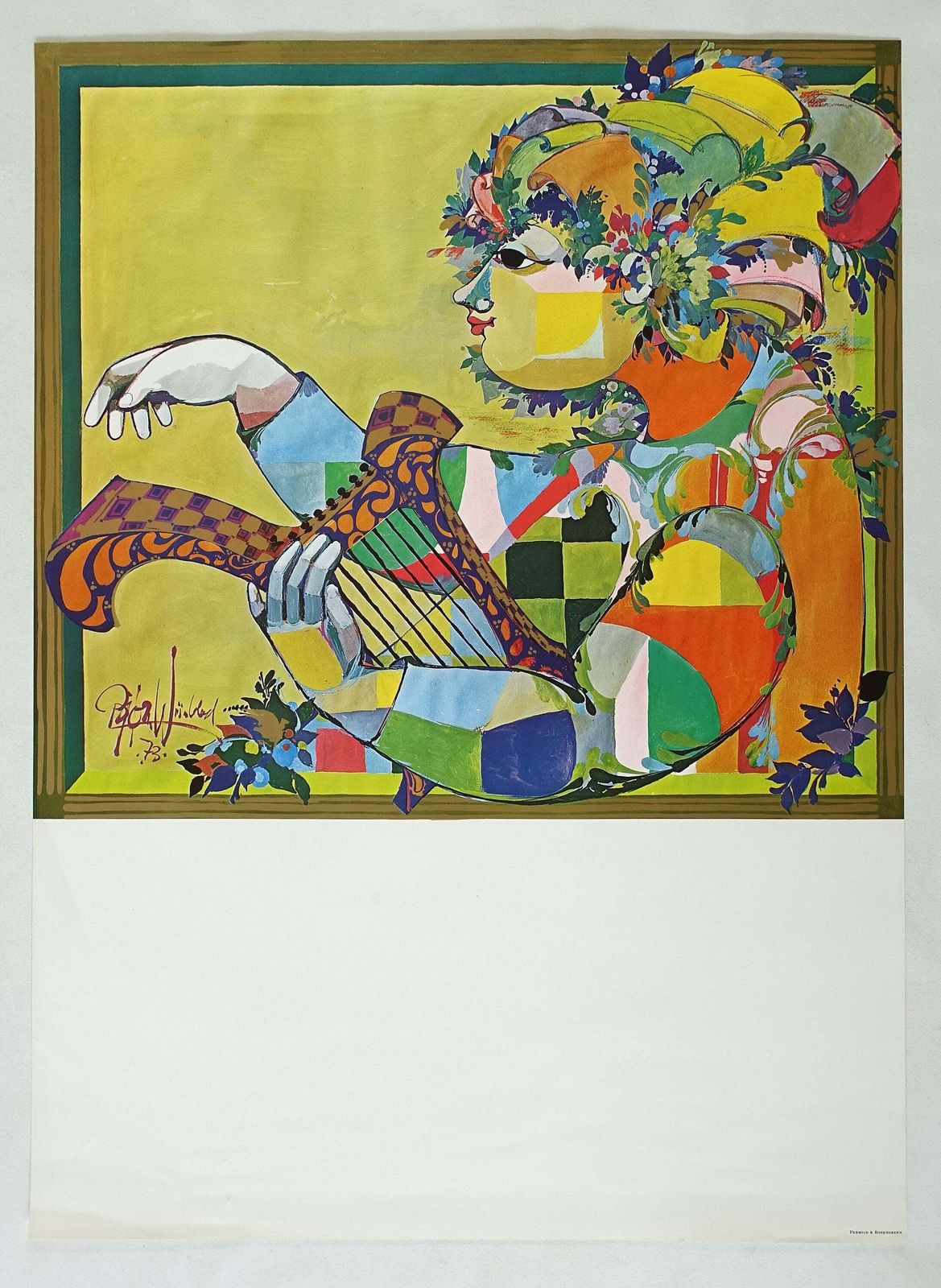 1973 Wiinblad Exhibition Poster   Original Vintage Poster photo furniture