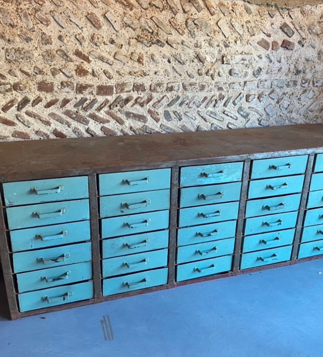 Industrial Reclaimed Bank Of Workshop Drawers photo Furniture
