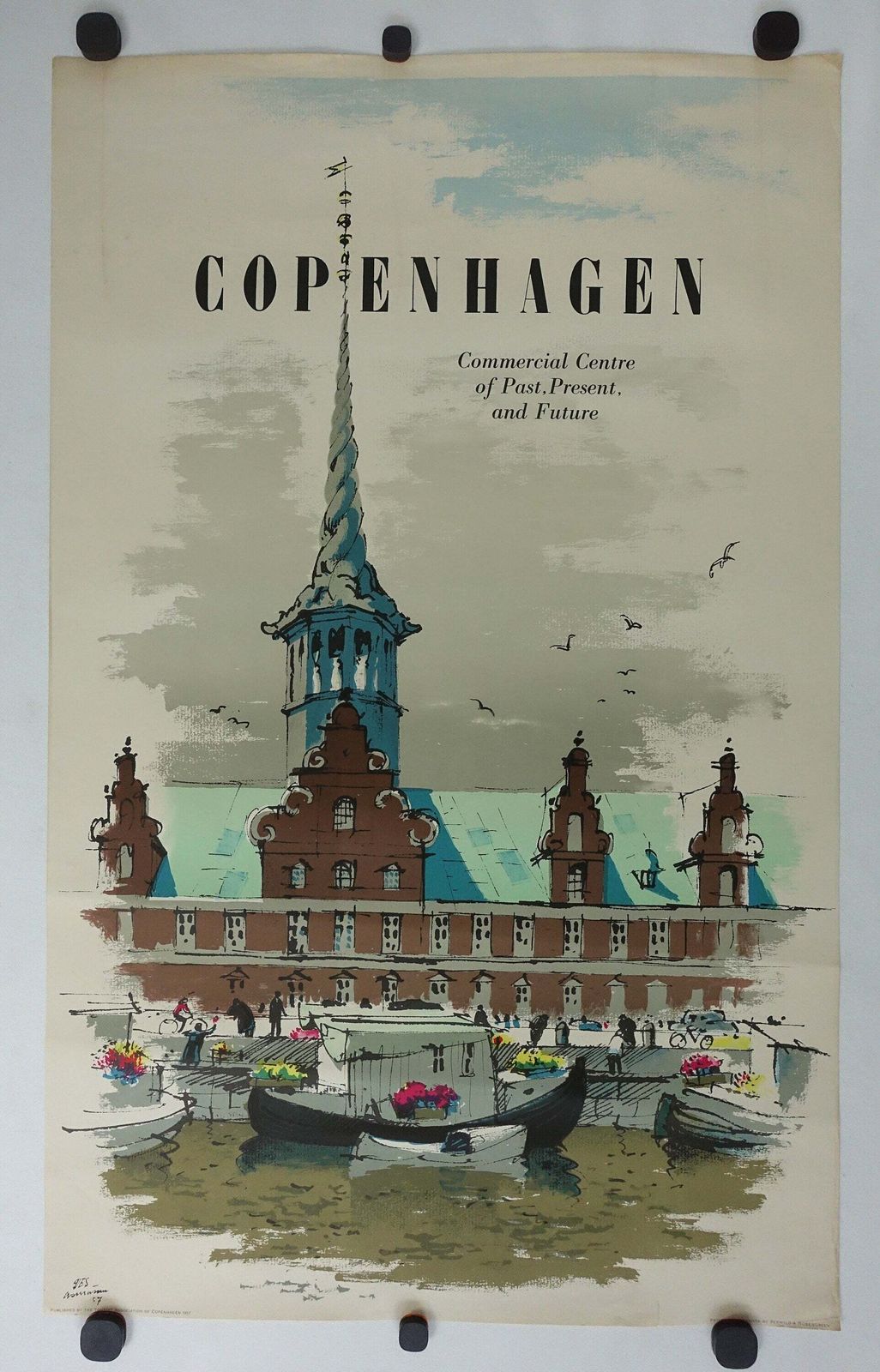 Reisposter Copenhagen 1957 Van Des Asmussen – Vintage Poster photo furniture