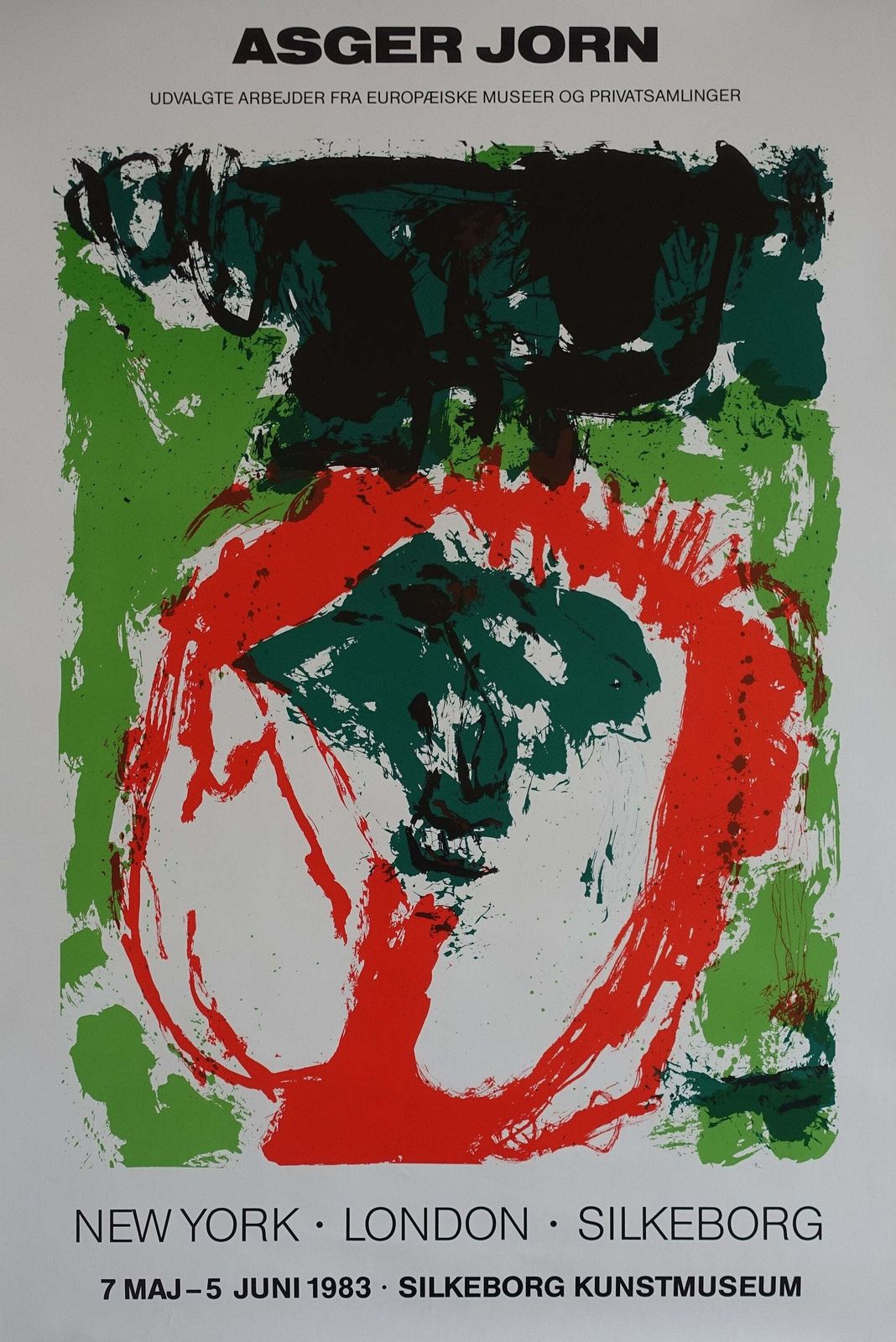 1983 Asger Jorn Silkeborg Exhibition Poster   Original Vintage Poster