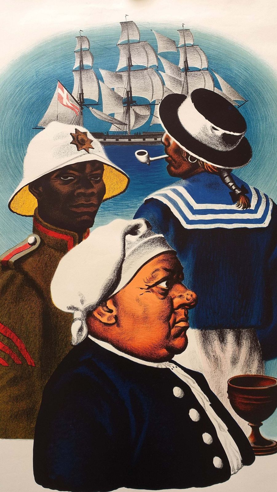 1948 Maritiem En Handelsmuseum In Kronborg – Vintage Poster photo 250.0