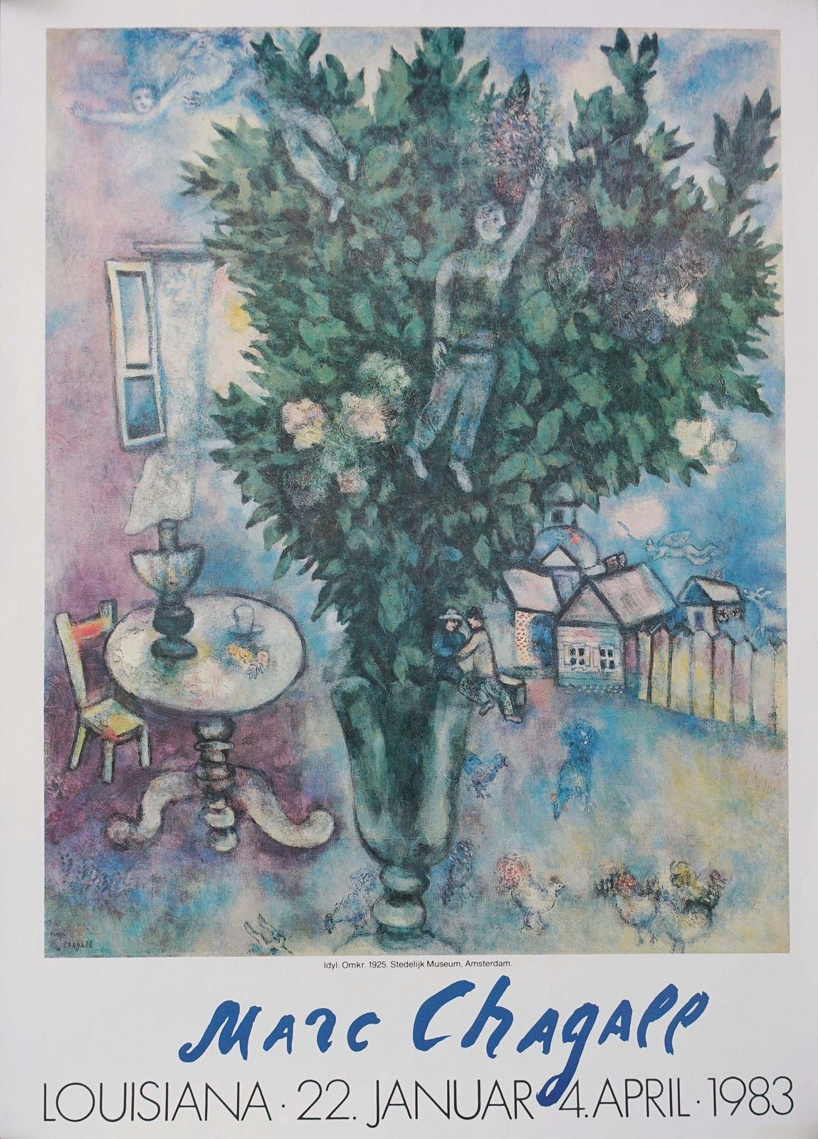1983 Chagall On Louisiana Museum Of Modern Art   Original Vintage Poster