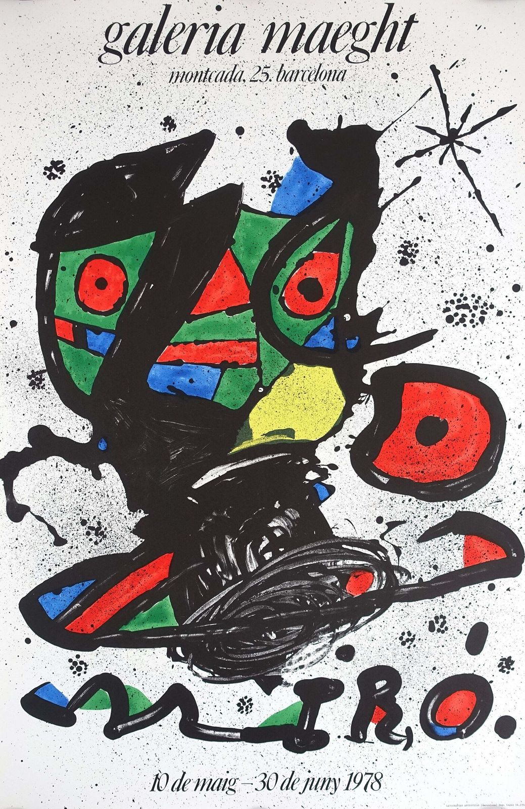 1978 Miro Galeria Maeght Exhibition Poster   Original Vintage Poster