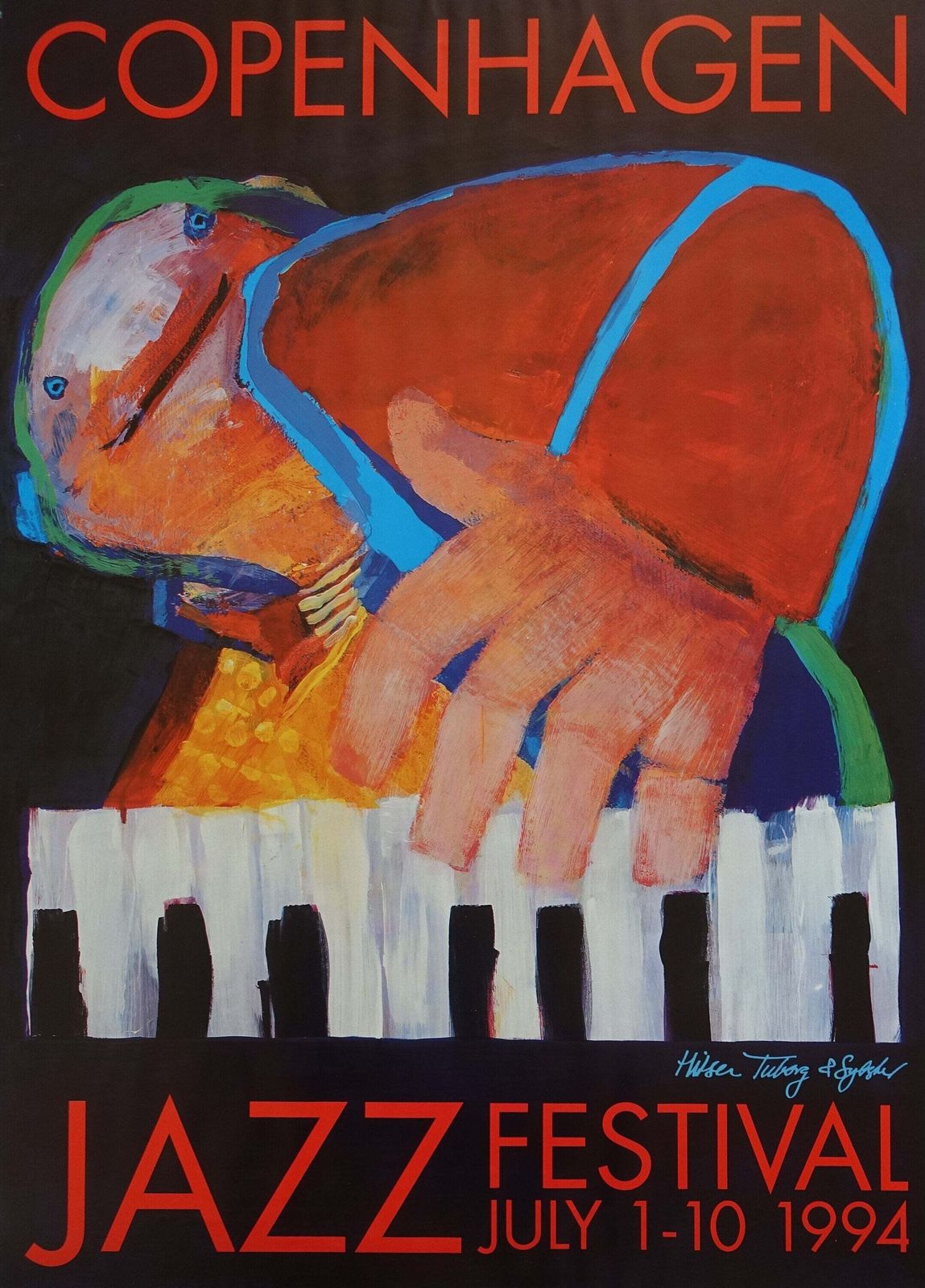 1994 Copenhagen Jazz Festival   Original Vintage Poster