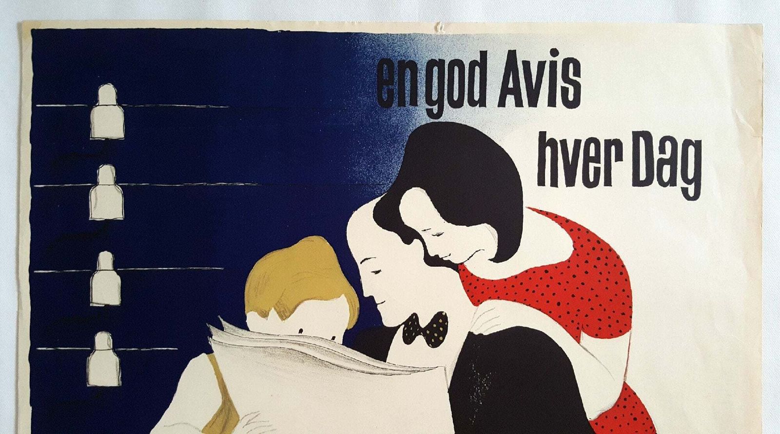 Krantenadvertentie Uit De Jaren 1940 Door Arne Ungermann – Aarhus Stiftstidende | Vintage Poster photo 167.0