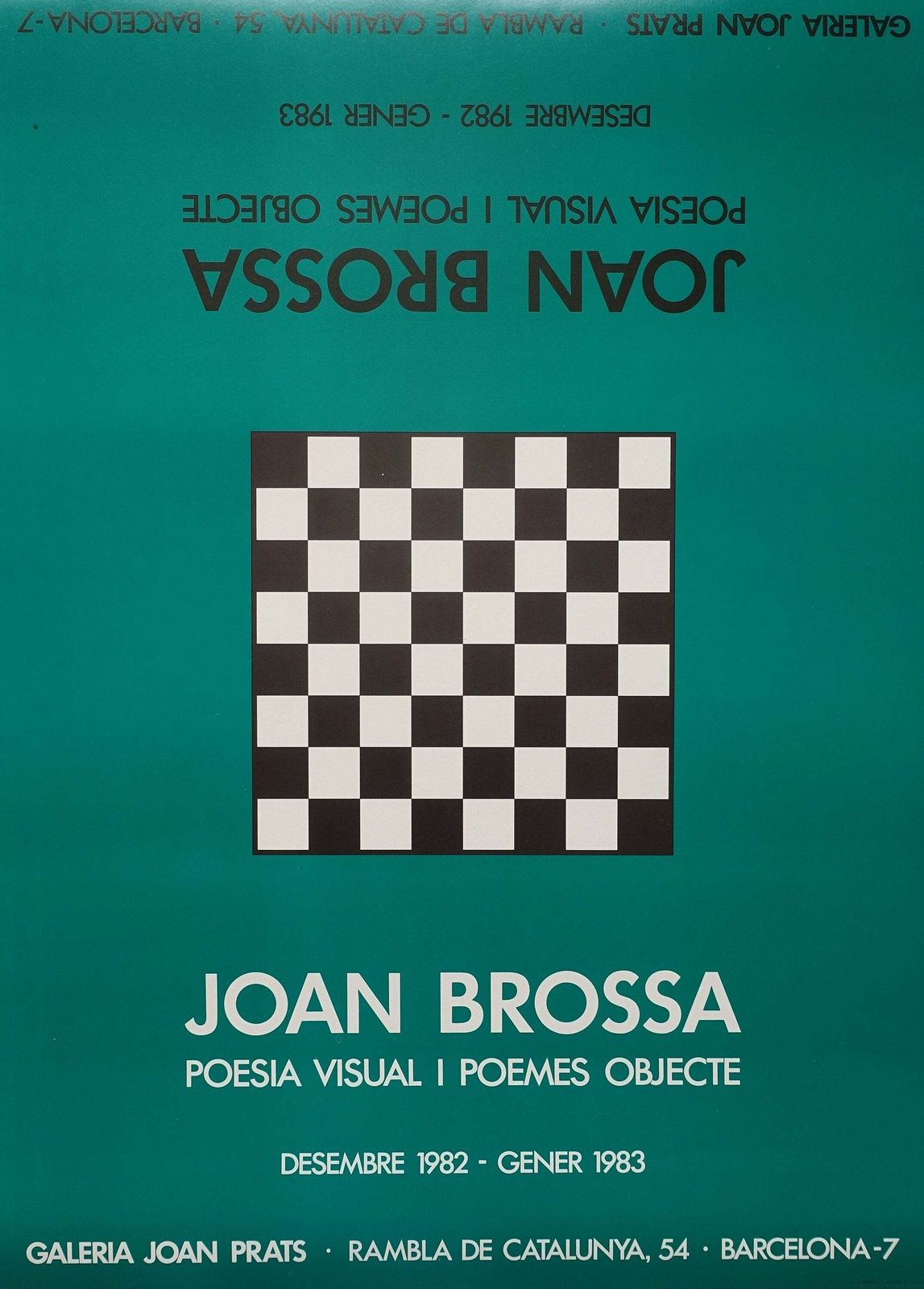 1983 Joan Brossa Spanish Exhibition Poster   Original Vintage Poster