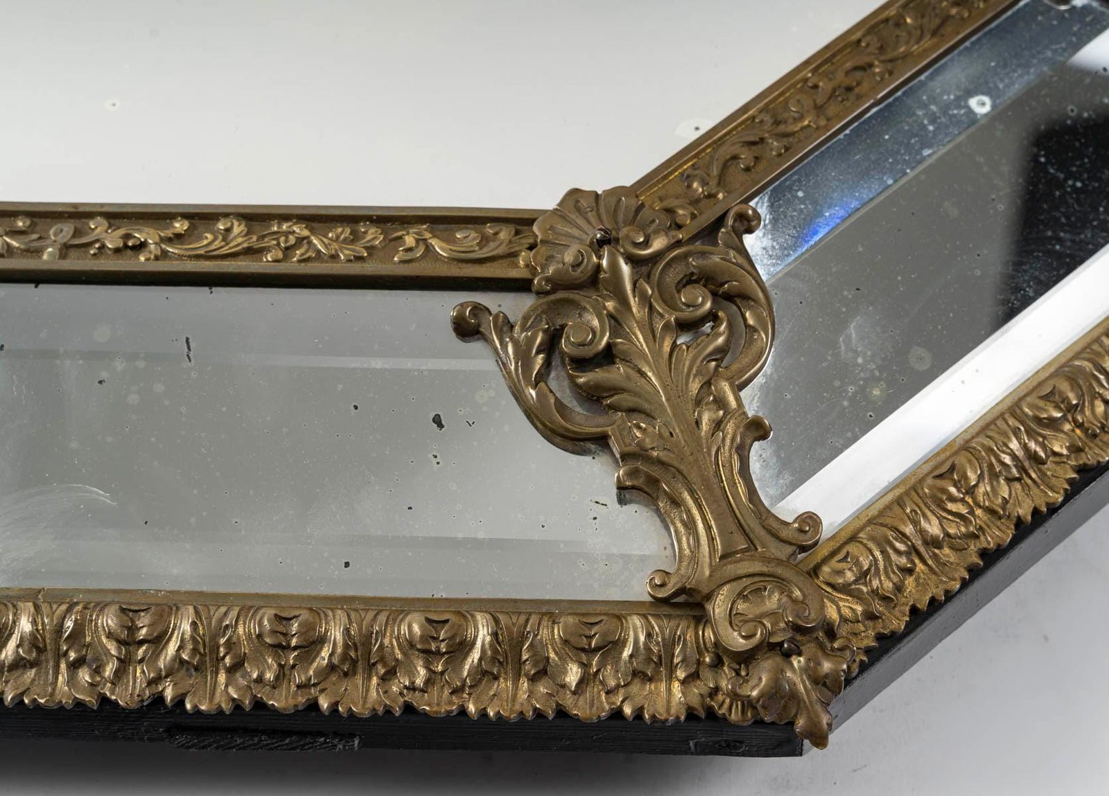 A 19th Century Napoleon III Period Bronze Mirror. photo Home Decor