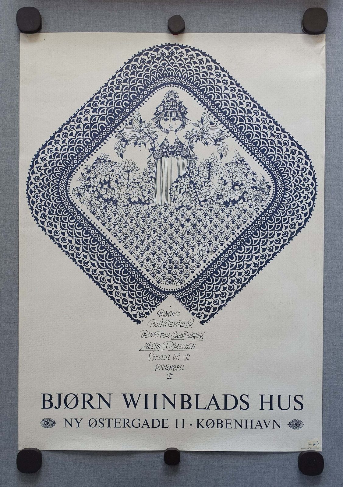 1970s Wiinblad's House Exhibition Poster I   Original Vintage Poster photo furniture