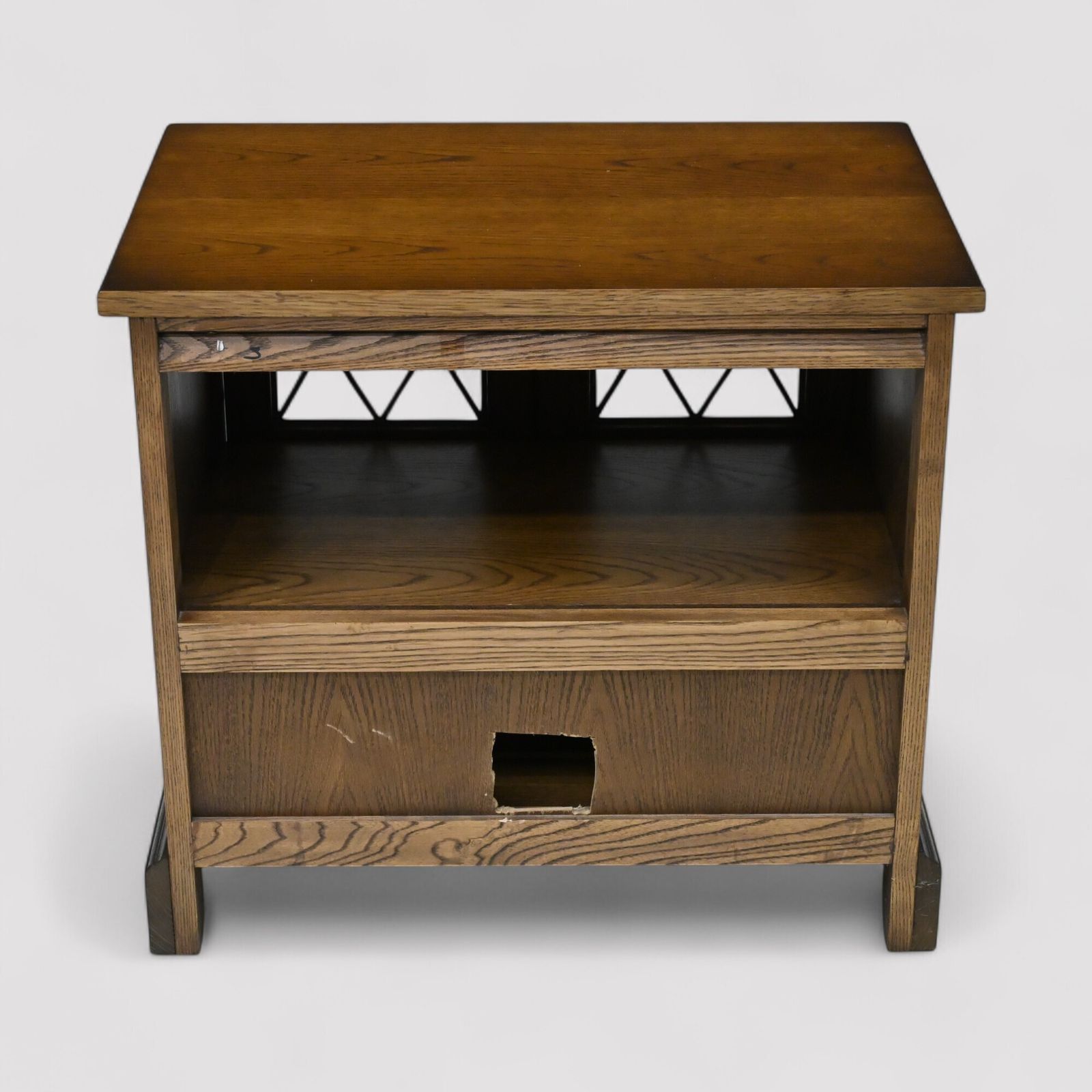 photo vintage Old Charm Tv Video Stand Cabinet Light Oak Model 2440 Free Uk Delivery*
