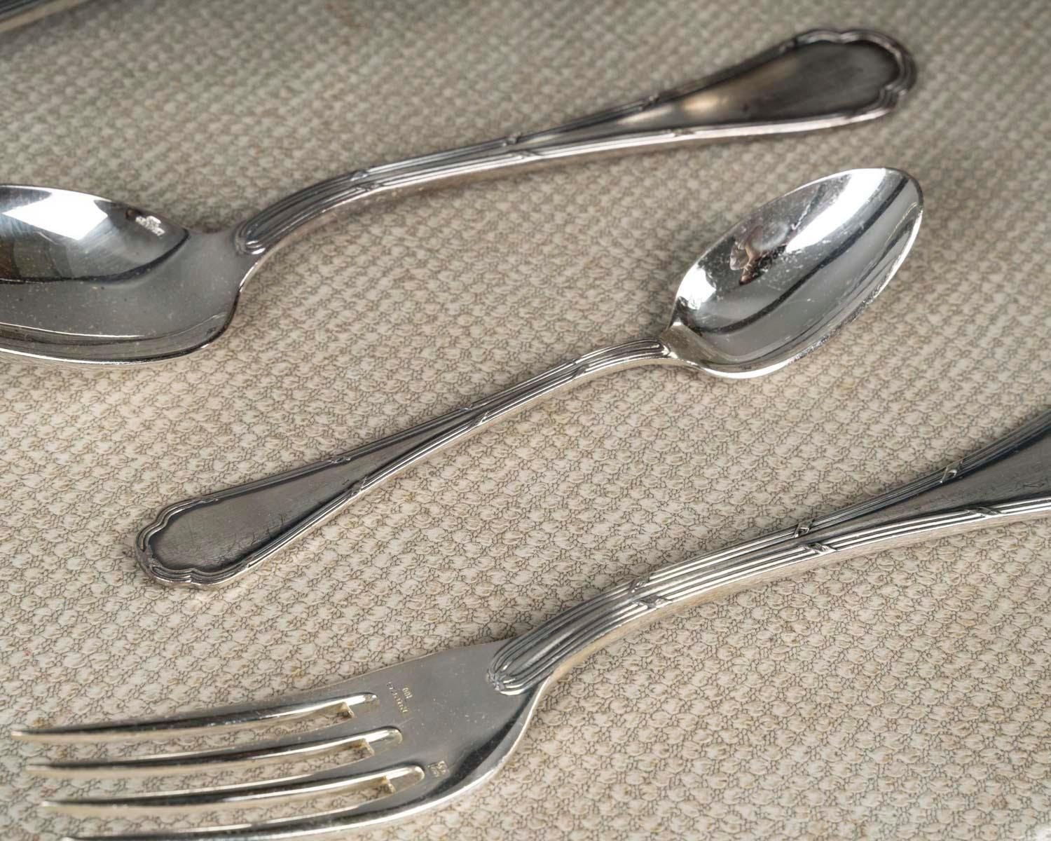 Ercuis Cutlery Service, Silver Plated, 20th Century. photo buy