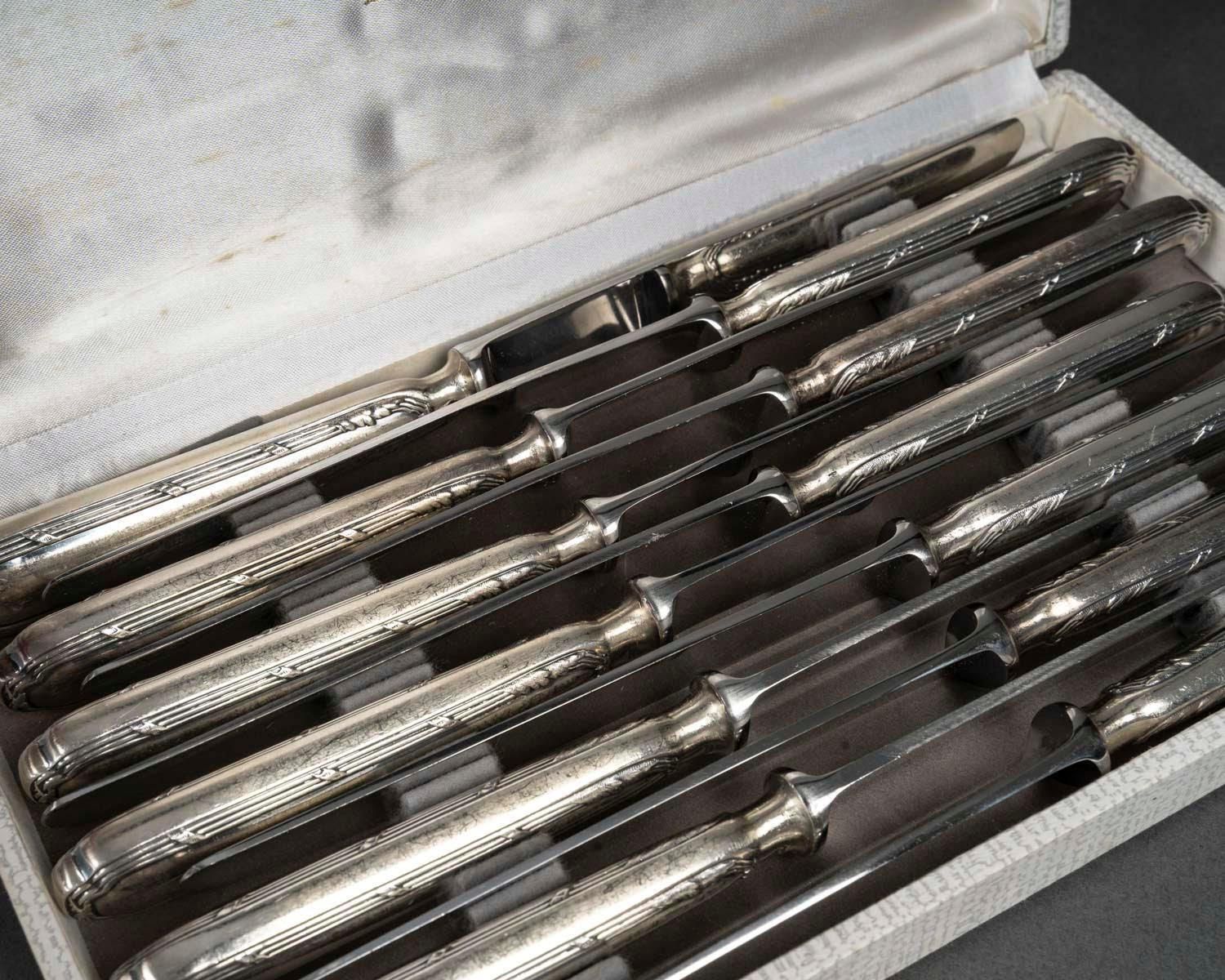 photo for sale Ercuis Cutlery Service, Silver Plated, 20th Century.