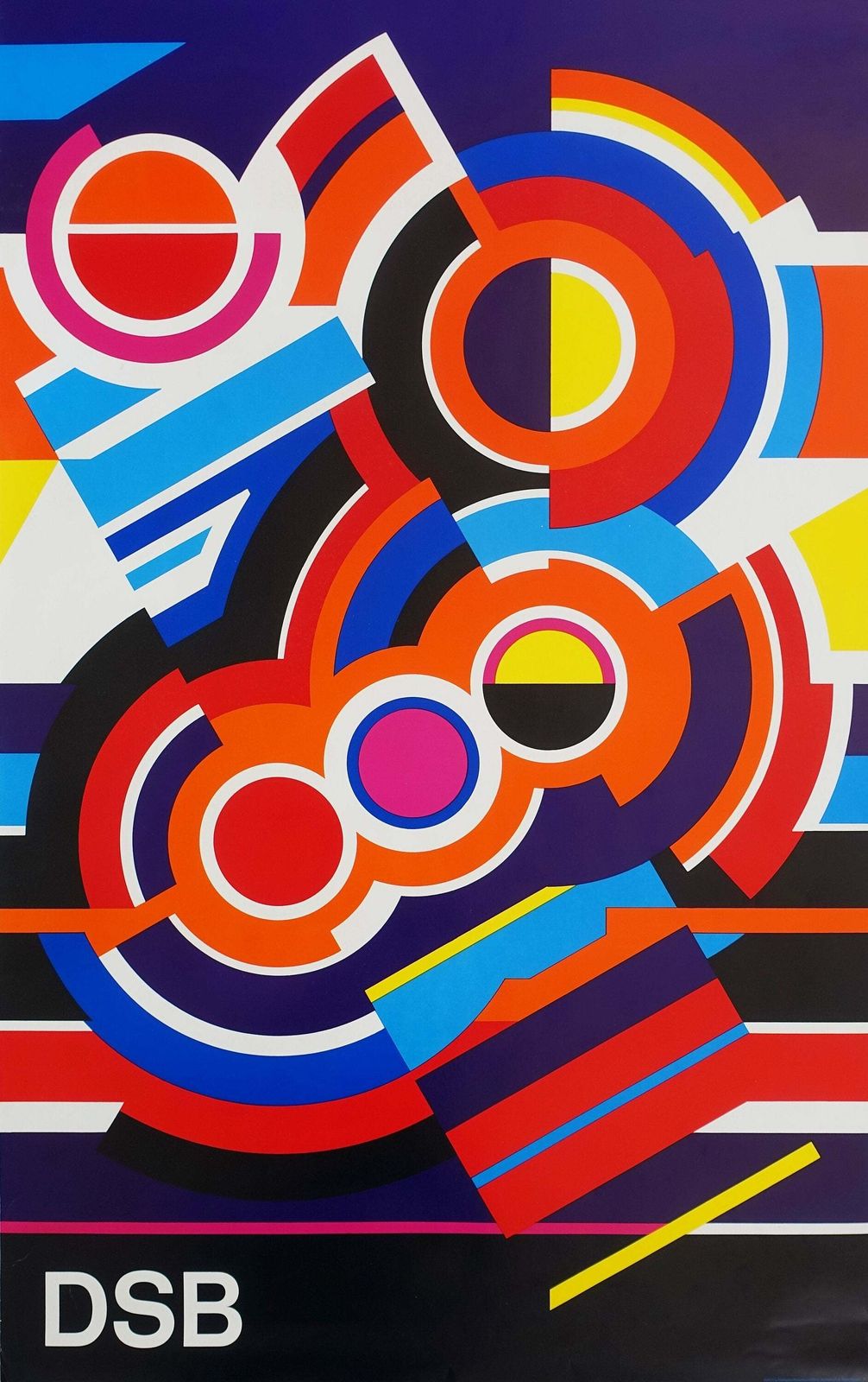 1982 Danish Railway Modern Art By Henning Damgård Sørensen 5
