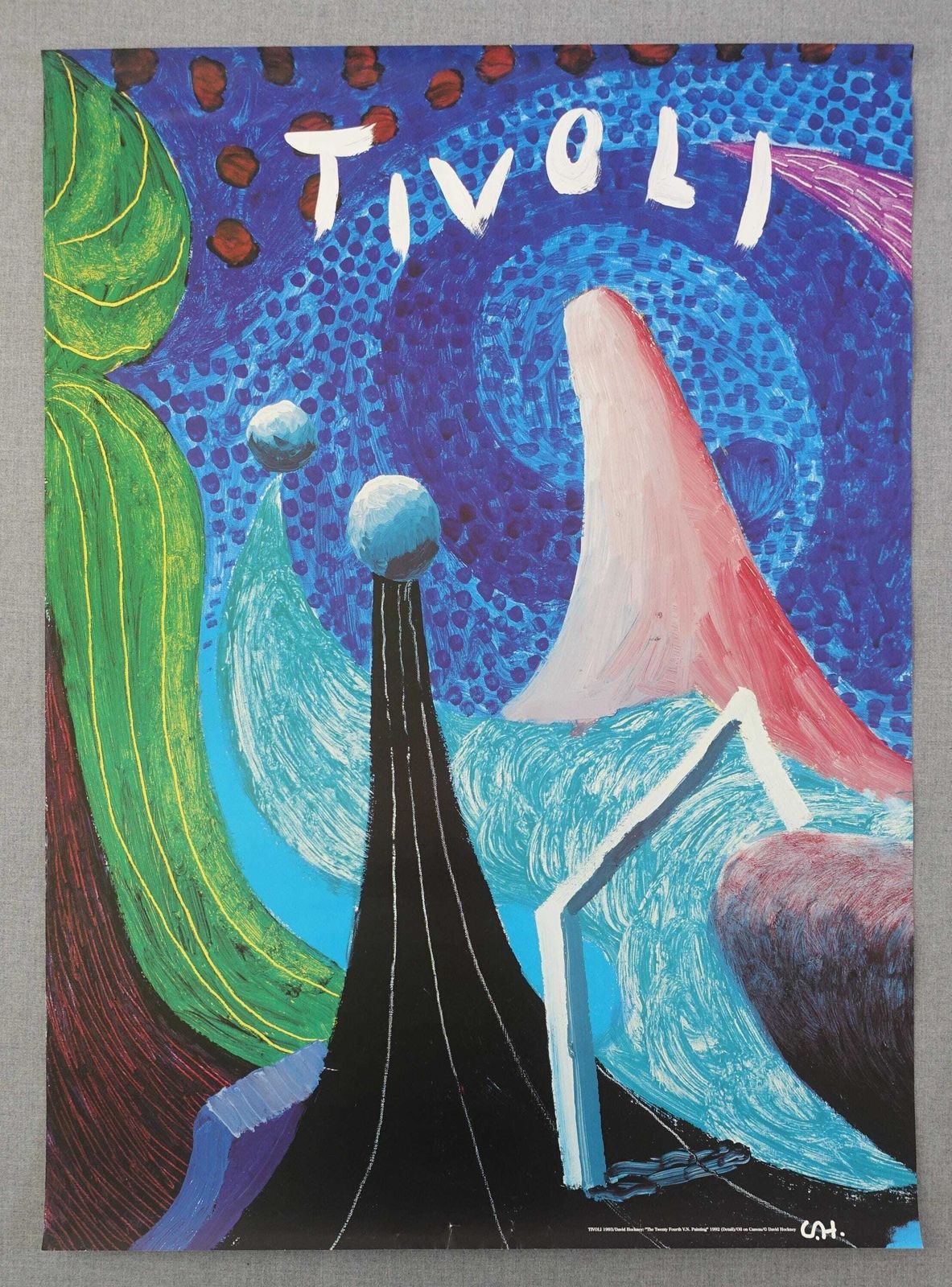 1993 Tivoli Amusement Park By David Hockney   Original Vintage Poster photo furniture