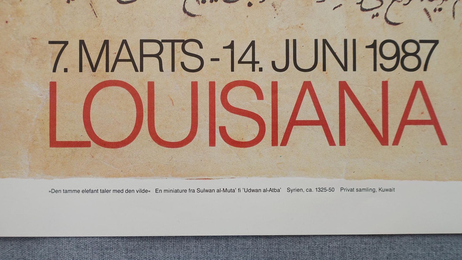 1987 Islamic Art On Louisiana Museum Of Modern Art  Original Vintage Poster photo for sale