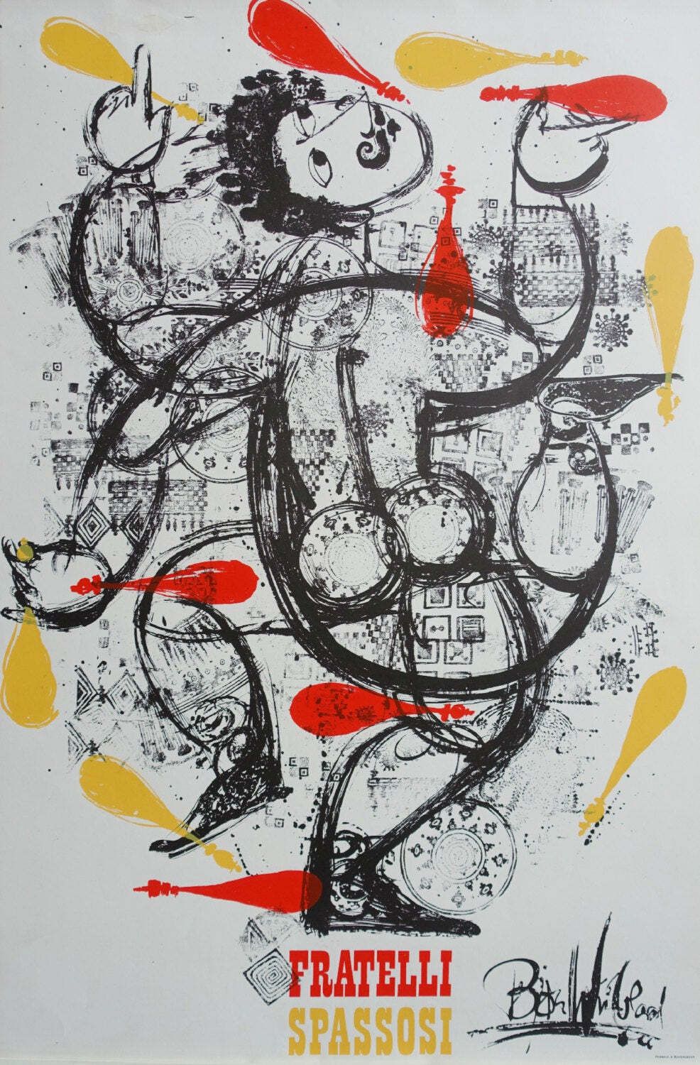 1966 Wiinblad's Fratelli Spassosi V   Original Vintage Poster