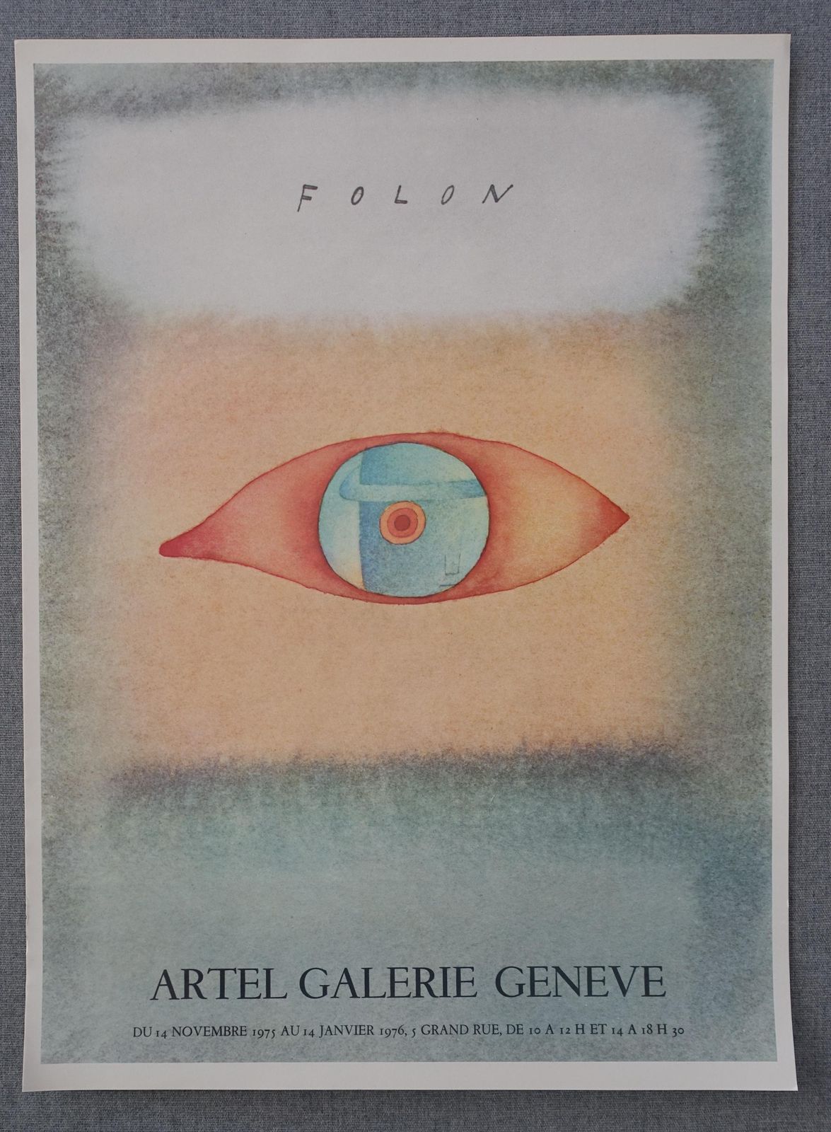1973 Folon Galerie Charles Kriwin   Original Vintage Poster photo for sale