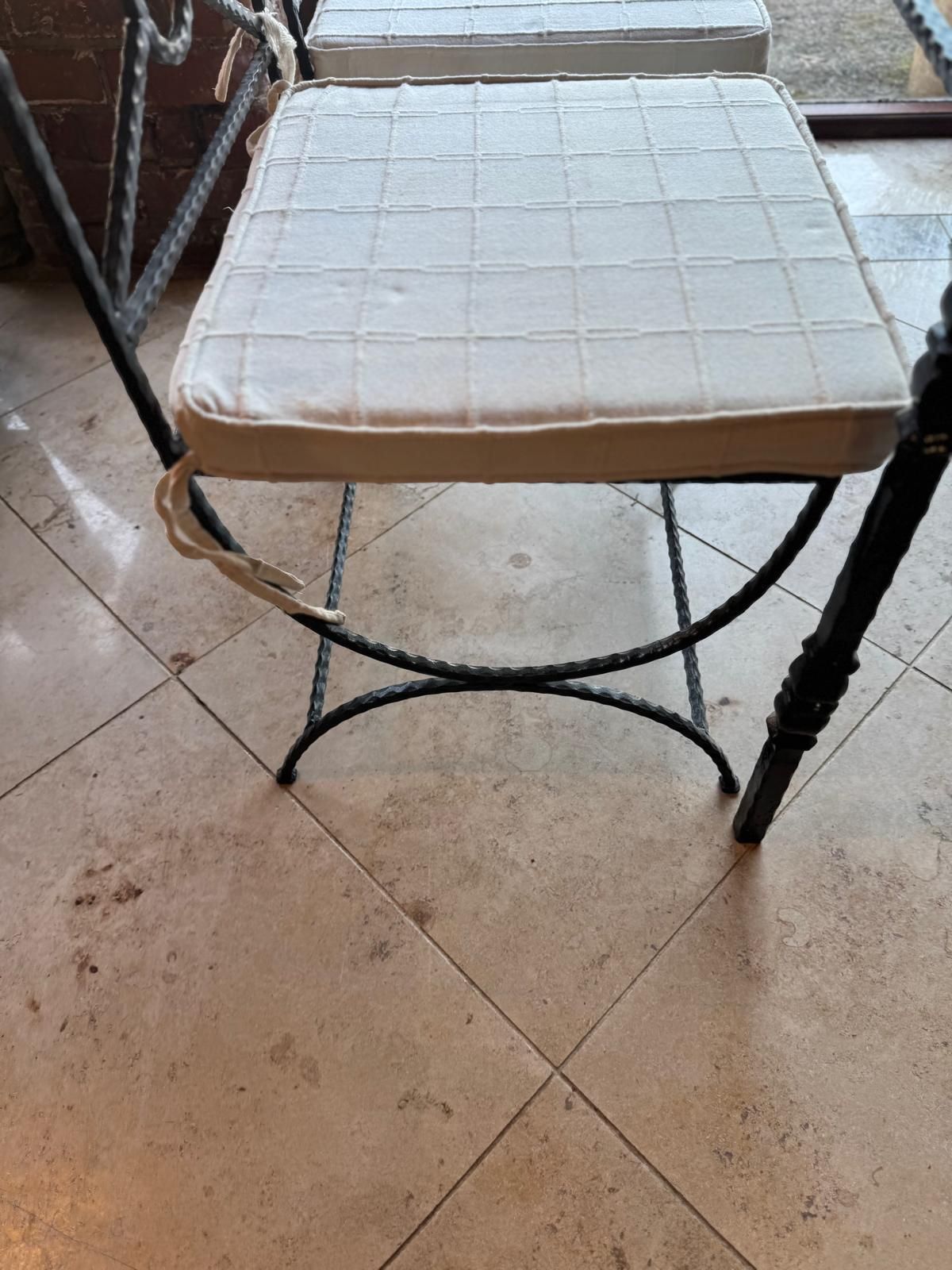 Barker And Stone House Glass And Iron Table And Chairs photo furniture