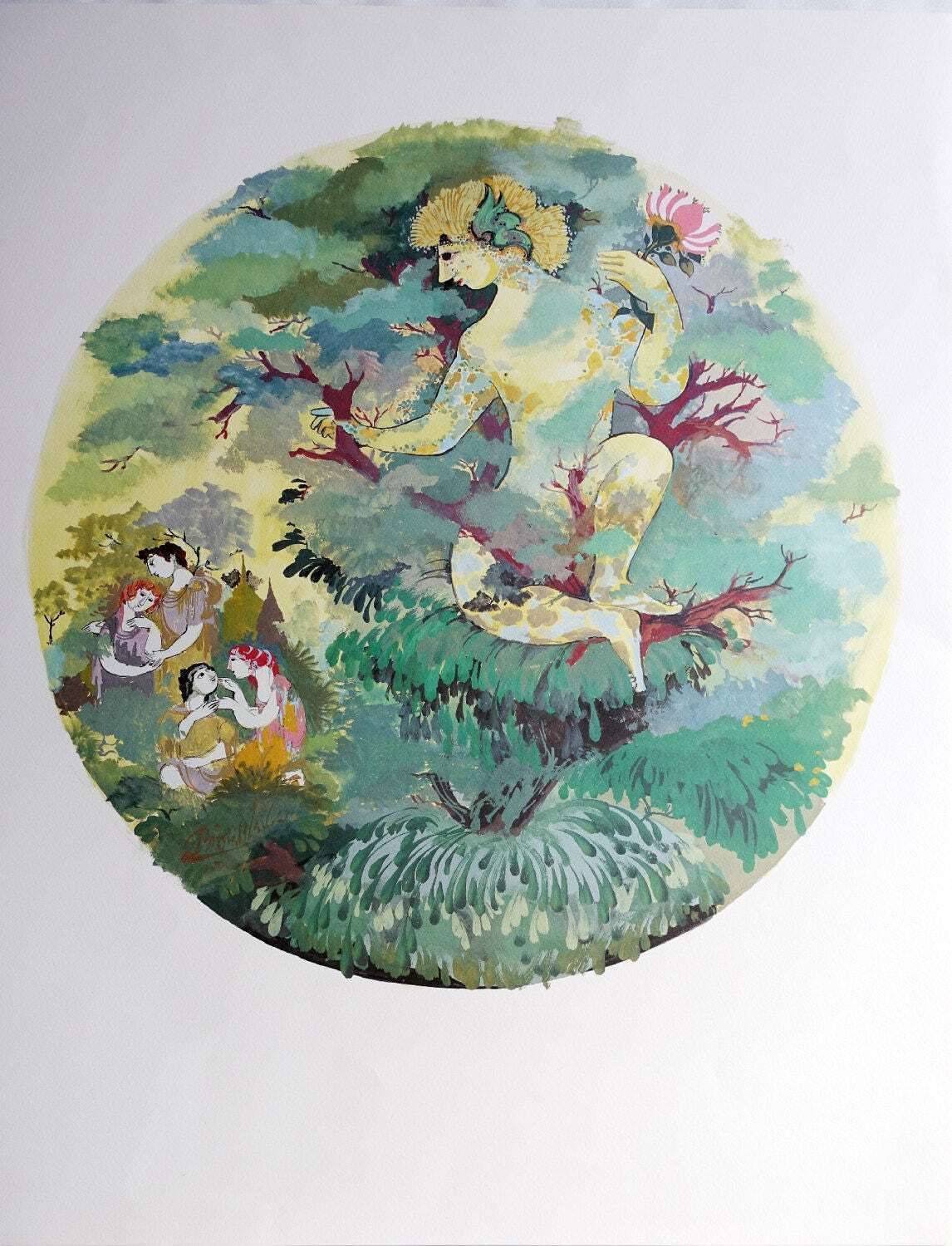 1970s Wiinblad God Of Faunus   Original Vintage Poster