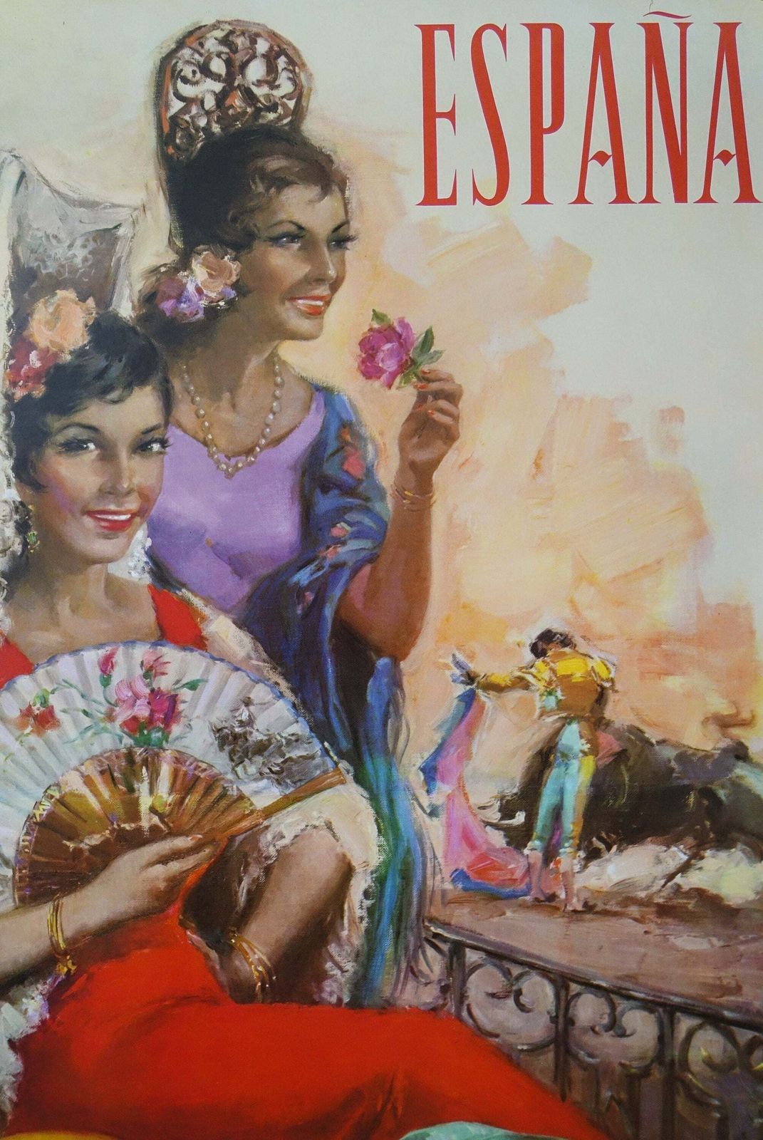 1962 Spanish Travel Poster   Original Vintage Poster photo vinterior