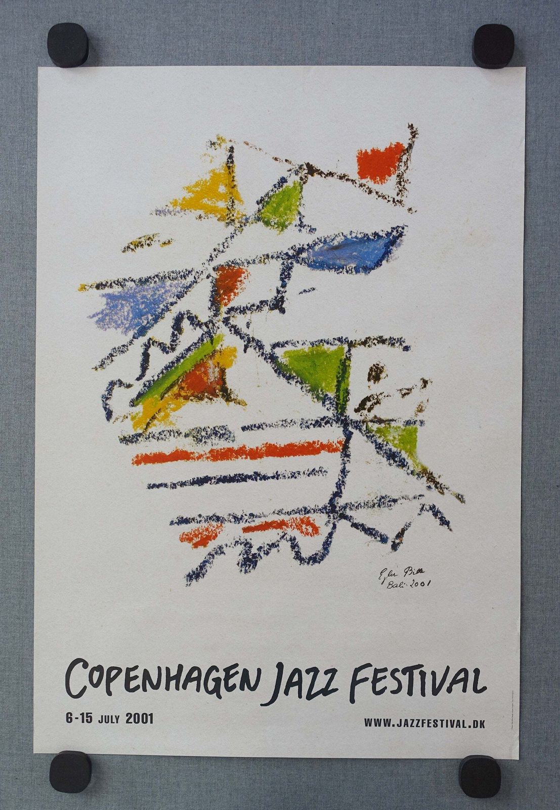 2001 Copenhagen Jazz Festival   Original Vintage Poster photo furniture