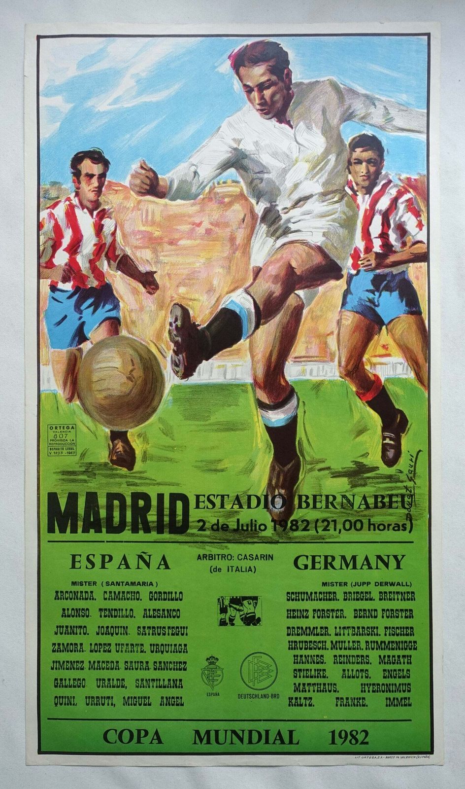 1982 World Cup (Football/Soccer) West Germany   Spain   Original Vintage Poster photo furniture