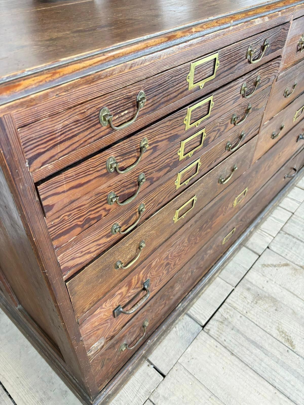photo for sale Large Early 1900s Architects Plan Chest Cabinet Kitchen Island