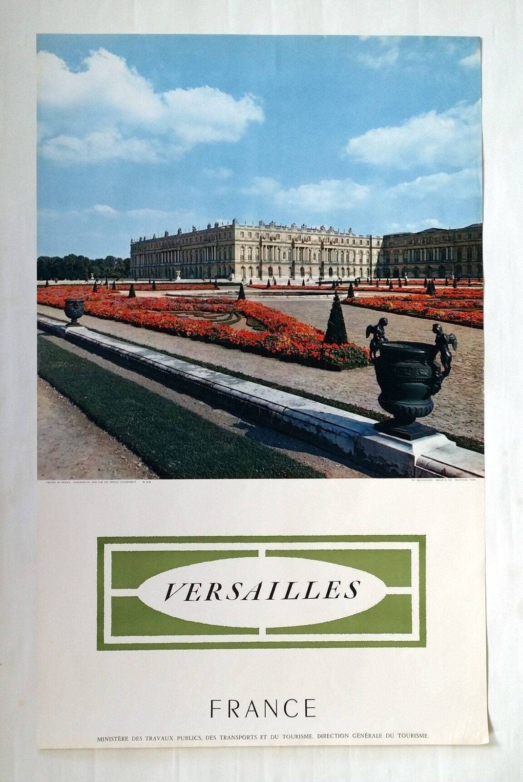 1960s France, Château De Versailles I   Original Vintage Poster photo furniture