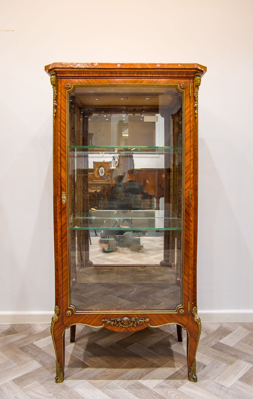 Antique Kingwood Display Cabinet With Ormolu Mounts By Francois Linke photo Furniture