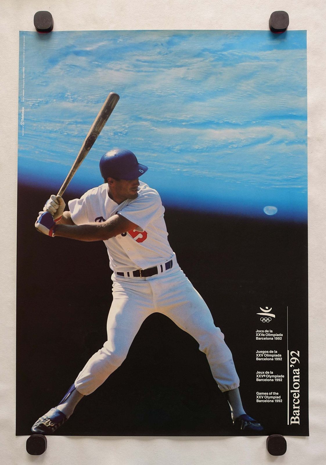 1992 Summer Olympic Games Barcelona Baseball   Original Vintage Poster photo furniture