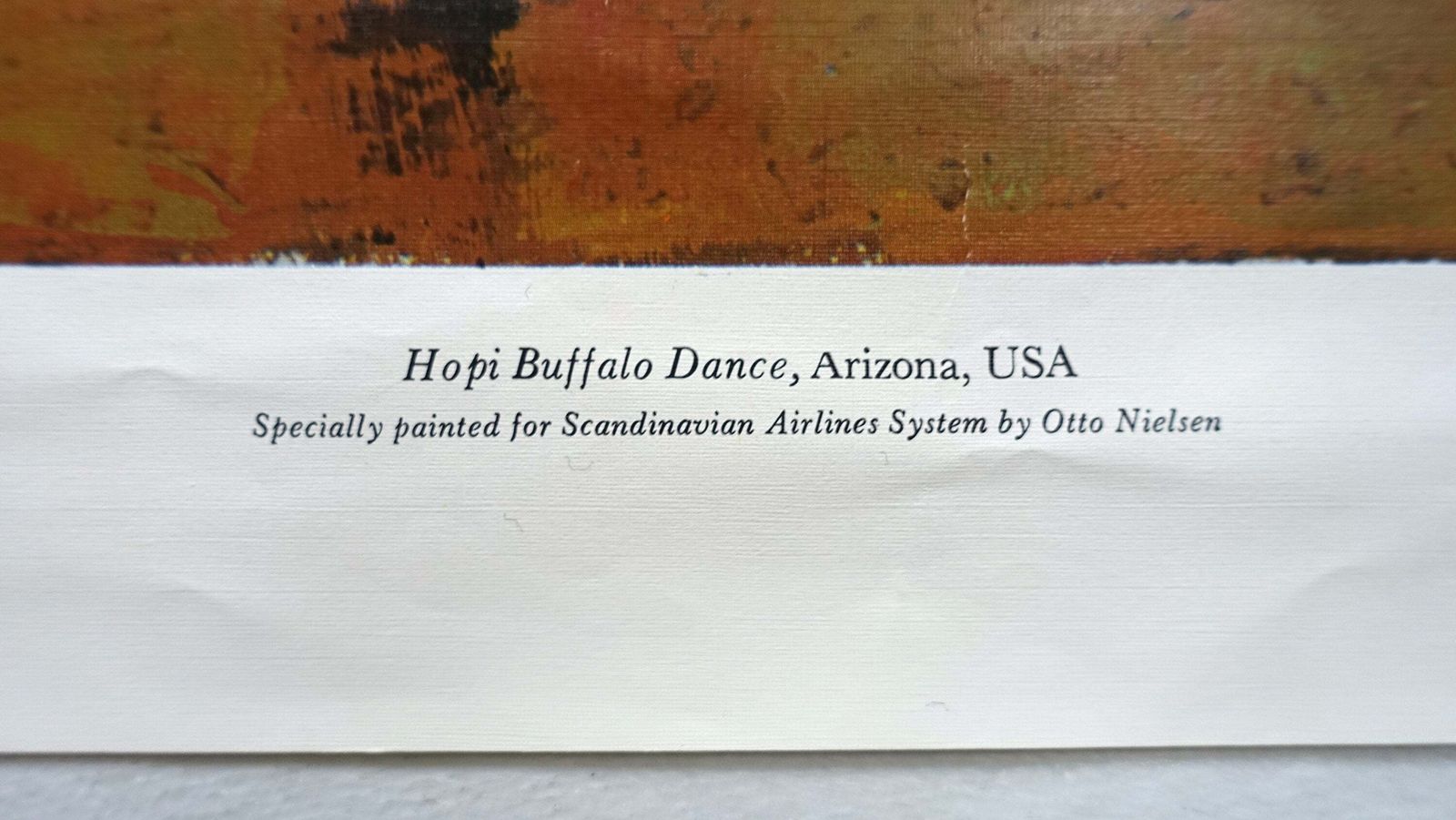 1966 Sas Airlines Poster (Hopi Buffalo Dance)   Original Vintage Poster photo for sale