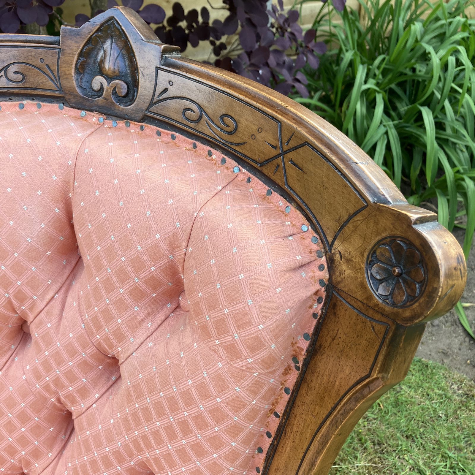 Victorian Walnut Button Back Open Armchair, Circa 1880 photo vinterior