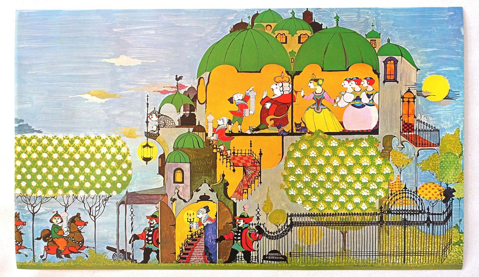 1970s Wiinblad The Swineherd Mini Poster   Original Vintage Poster photo furniture