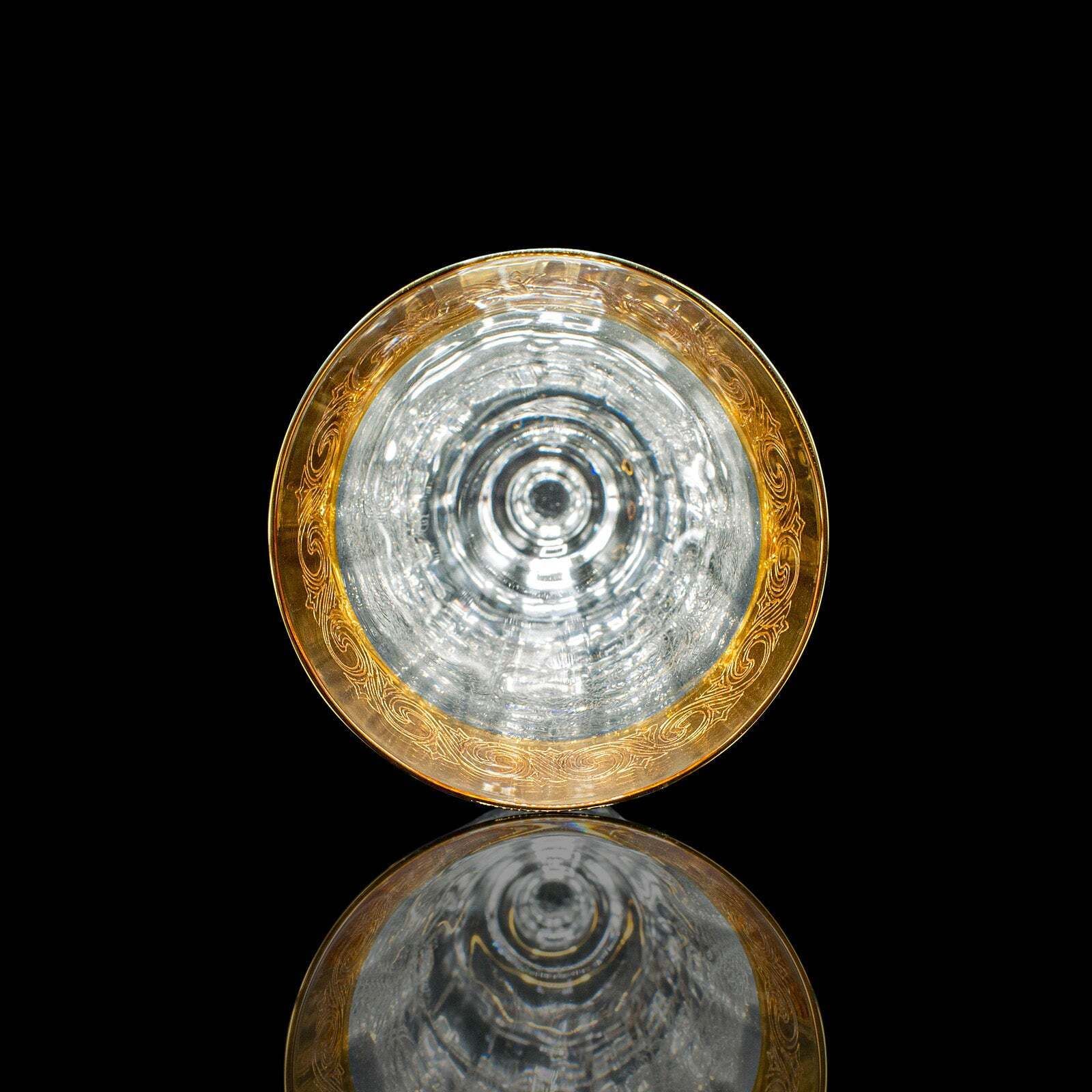photo furniture Set Of 12 Vintage Champagne Flutes, Continental, Wine Glass, Gold Leaf, C.1980