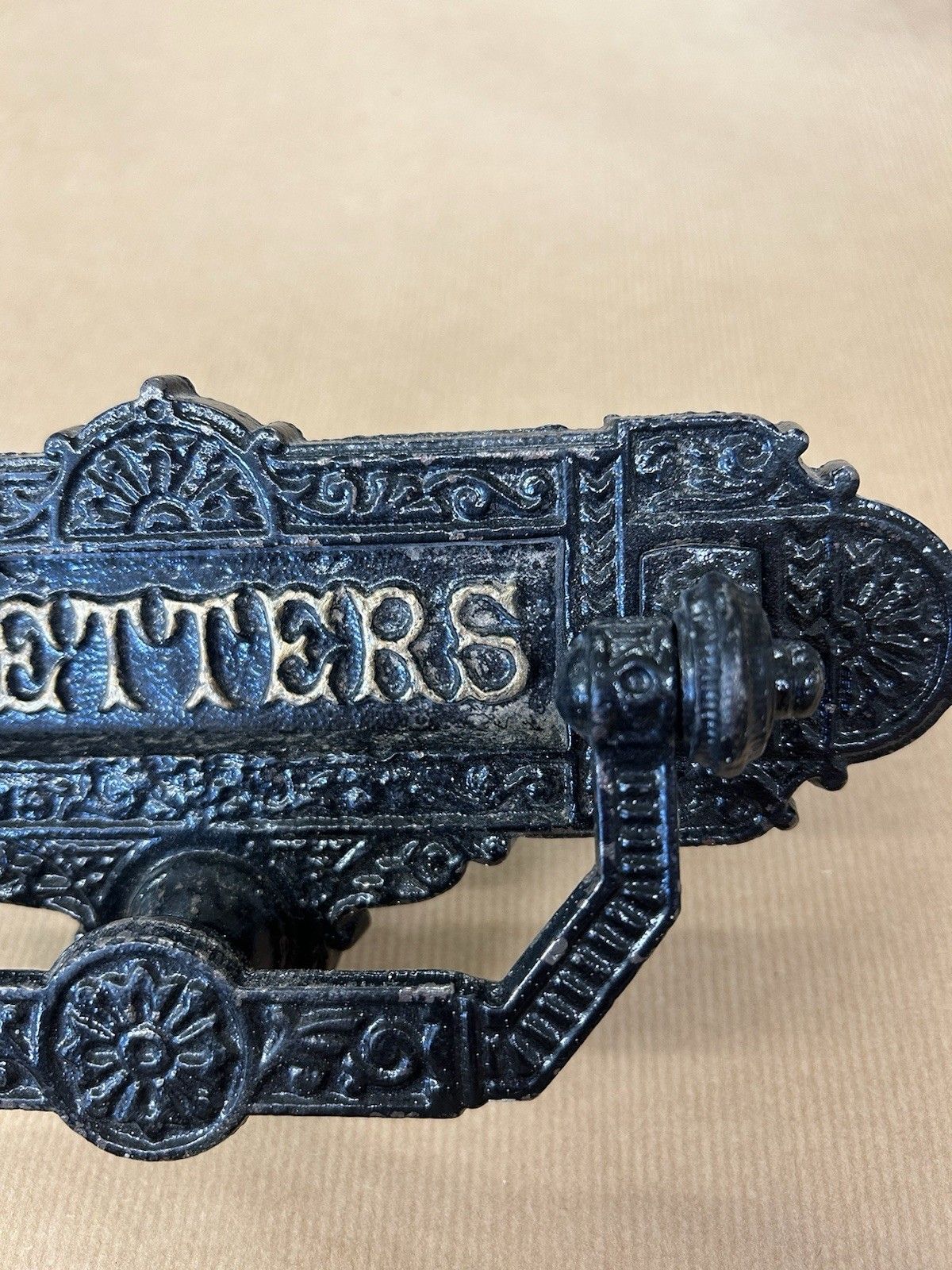 Antique Door Knocker Letterbox Kenrick Cast Iron Reclaimed Period Antique Refurb photo 172.0