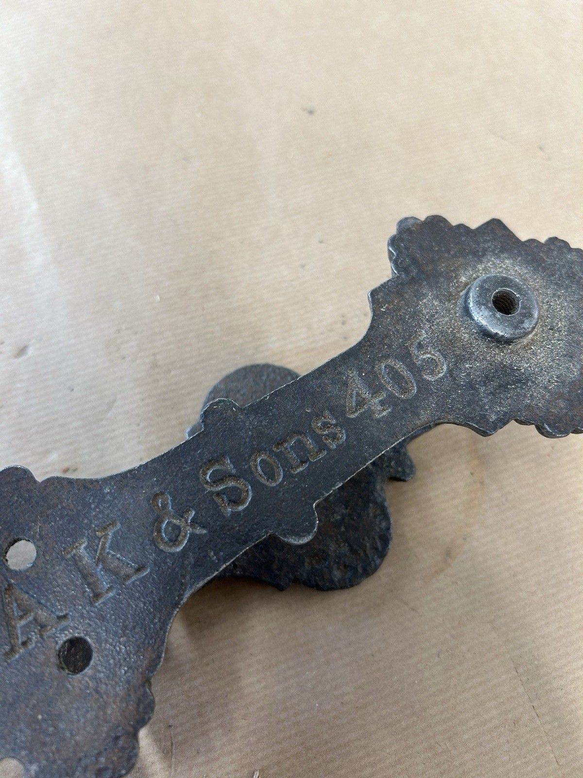 photo furniture Antique Door Knocker Letterbox Kenrick Cast Iron Reclaimed Period Medieval Tudor