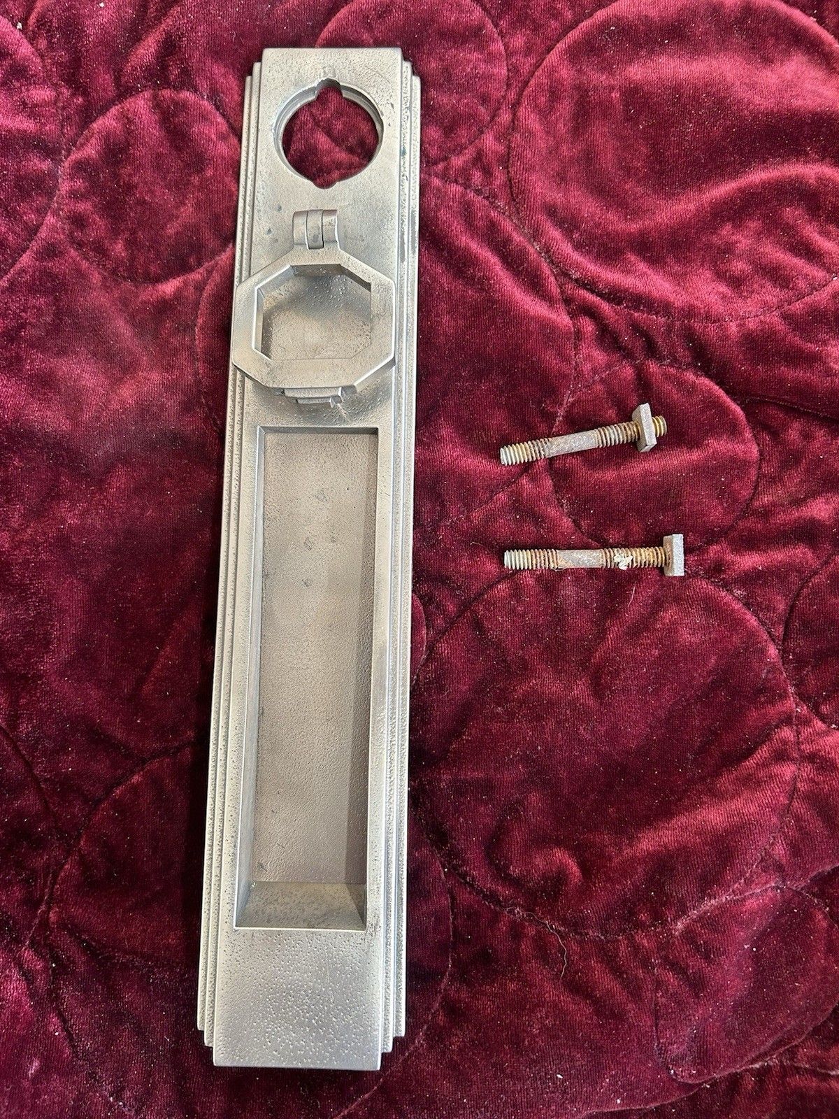 Solid Bronze Front Door Knocker Letterbox Reclaimed Period Art Deco 20s 30s