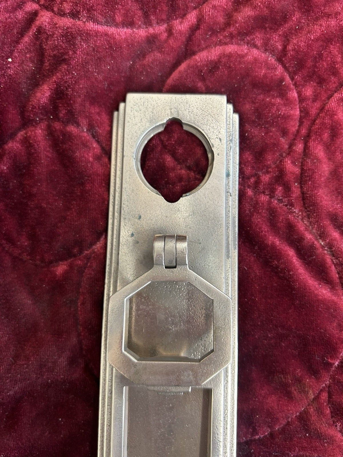 Solid Bronze Front Door Knocker Letterbox Reclaimed Period Art Deco 20s 30s photo furniture
