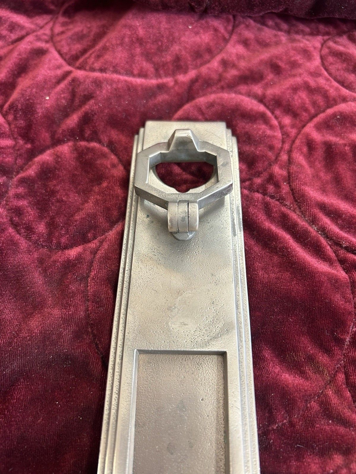 Solid Bronze Front Door Knocker Letterbox Reclaimed Period Art Deco 20s 30s photo 89.0