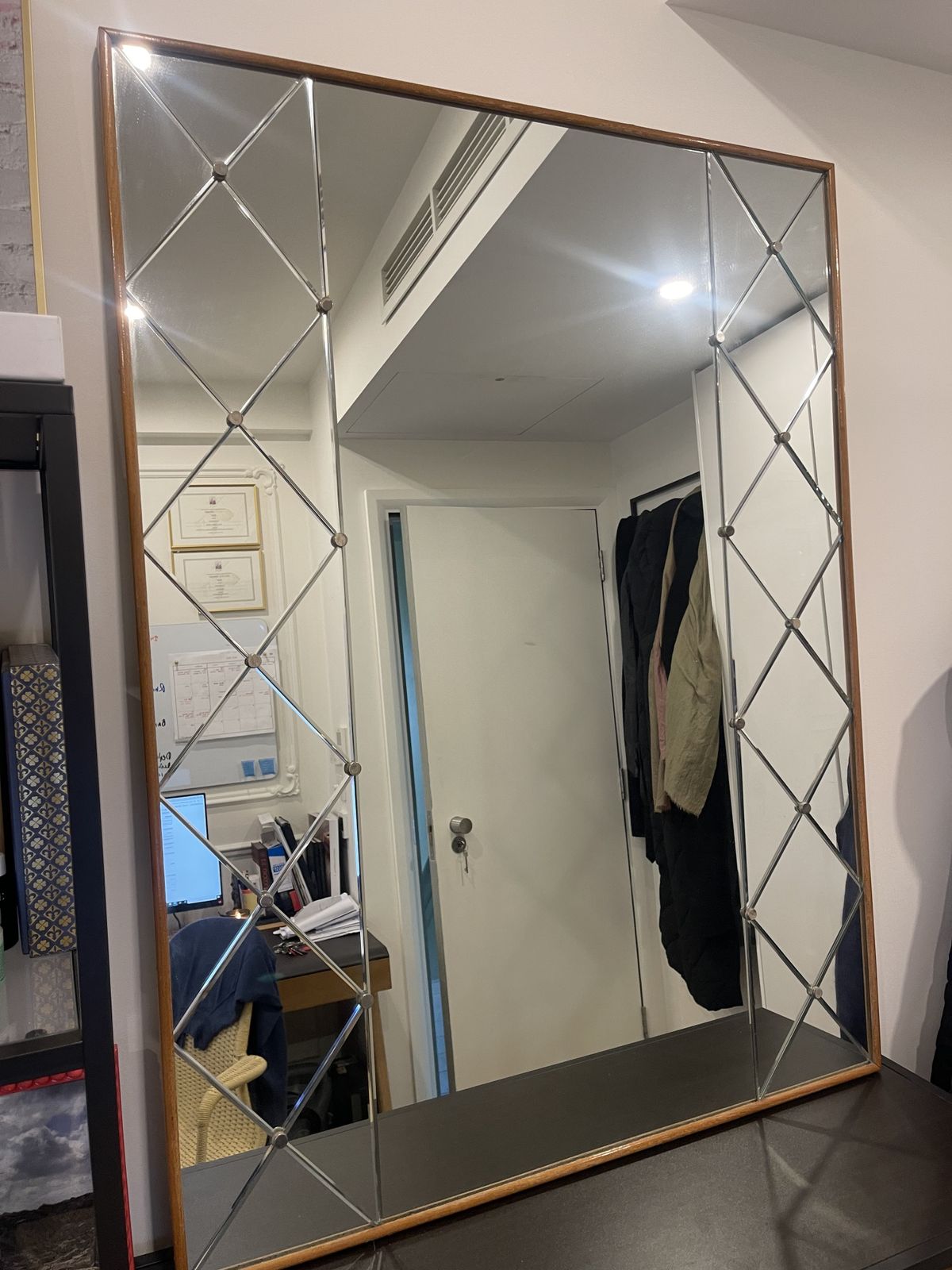 Scandinavian Segmented Harlequin Mirror photo Home Decor
