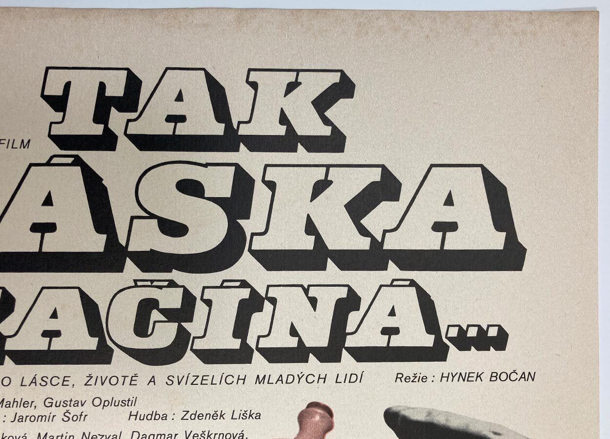 Original Film Poster, This Is How Love Begins, Alexej Jaroš, 1975, Genuine Vintage Czech Print photo buy