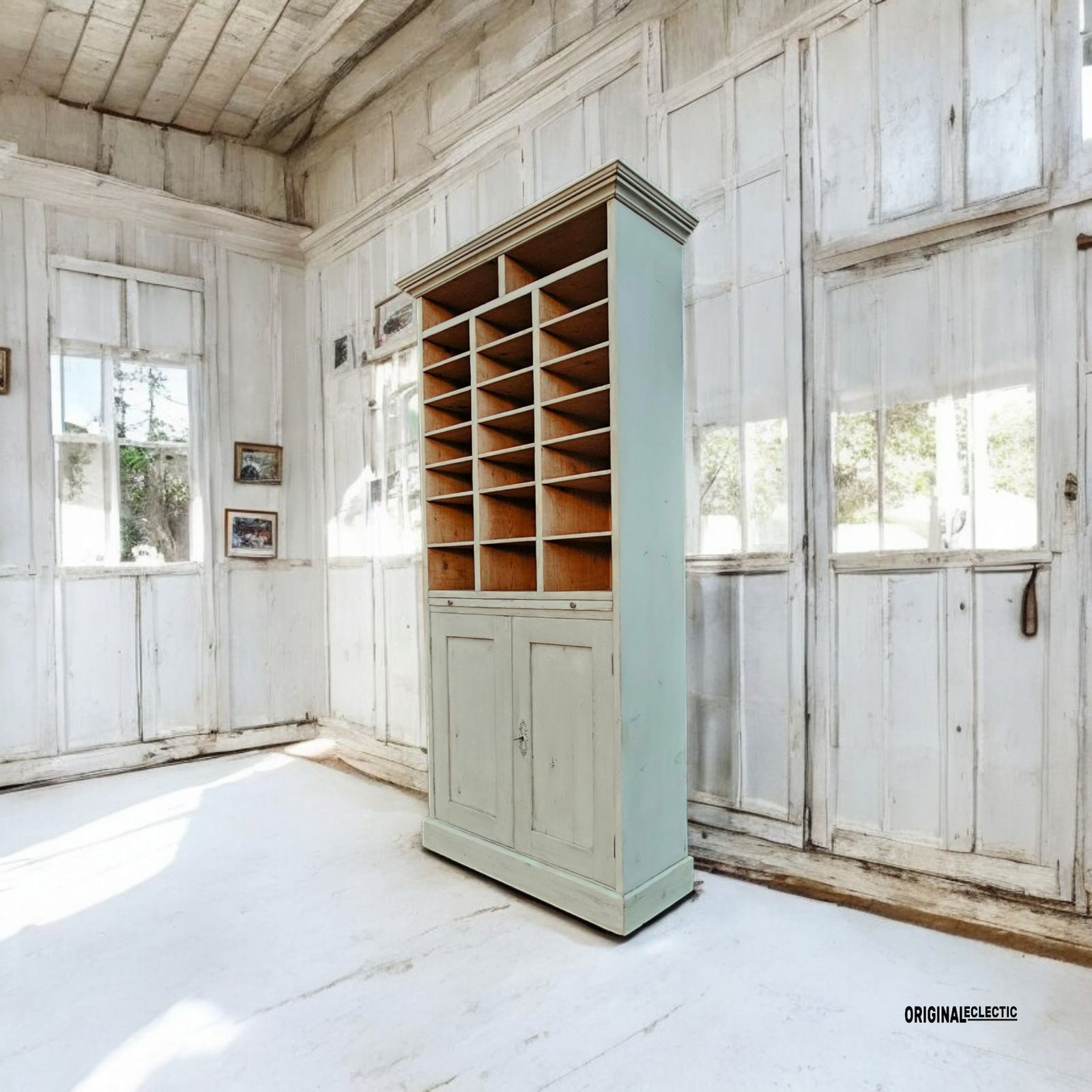 Antique French Haberdashery Cabinet With Pigeon Hole Shelving C1880 photo 845.0