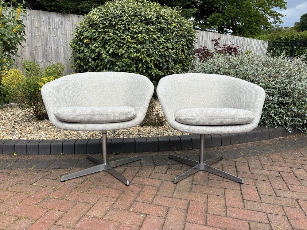 Pair Of Pierre Paulin Swivel Armchairs
