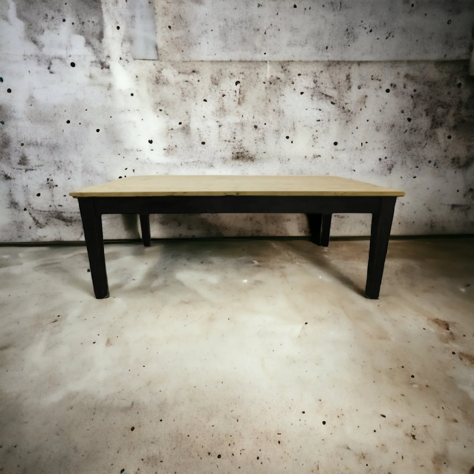 Large Ebonised Victorian Stripped Pine Estate Farmhouse Table photo for sale