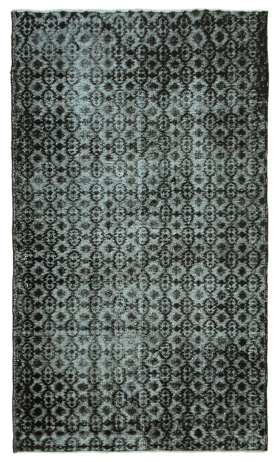 Handmade Black Over Dyed Rug 138 Cm X 233 Cm