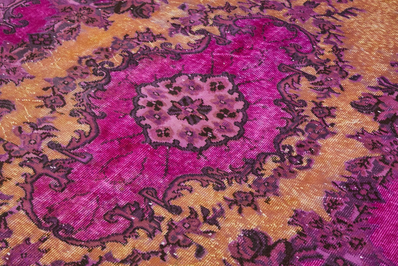Handmade Purple Overdyed Rug 186 Cm X 296 Cm photo 657.0