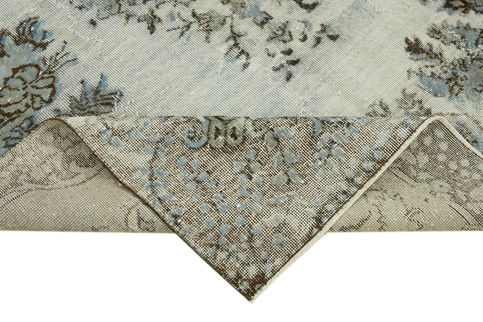 Handmade Vintage Blue Overdyed Rug 173 Cm X 284 Cm photo vinterior