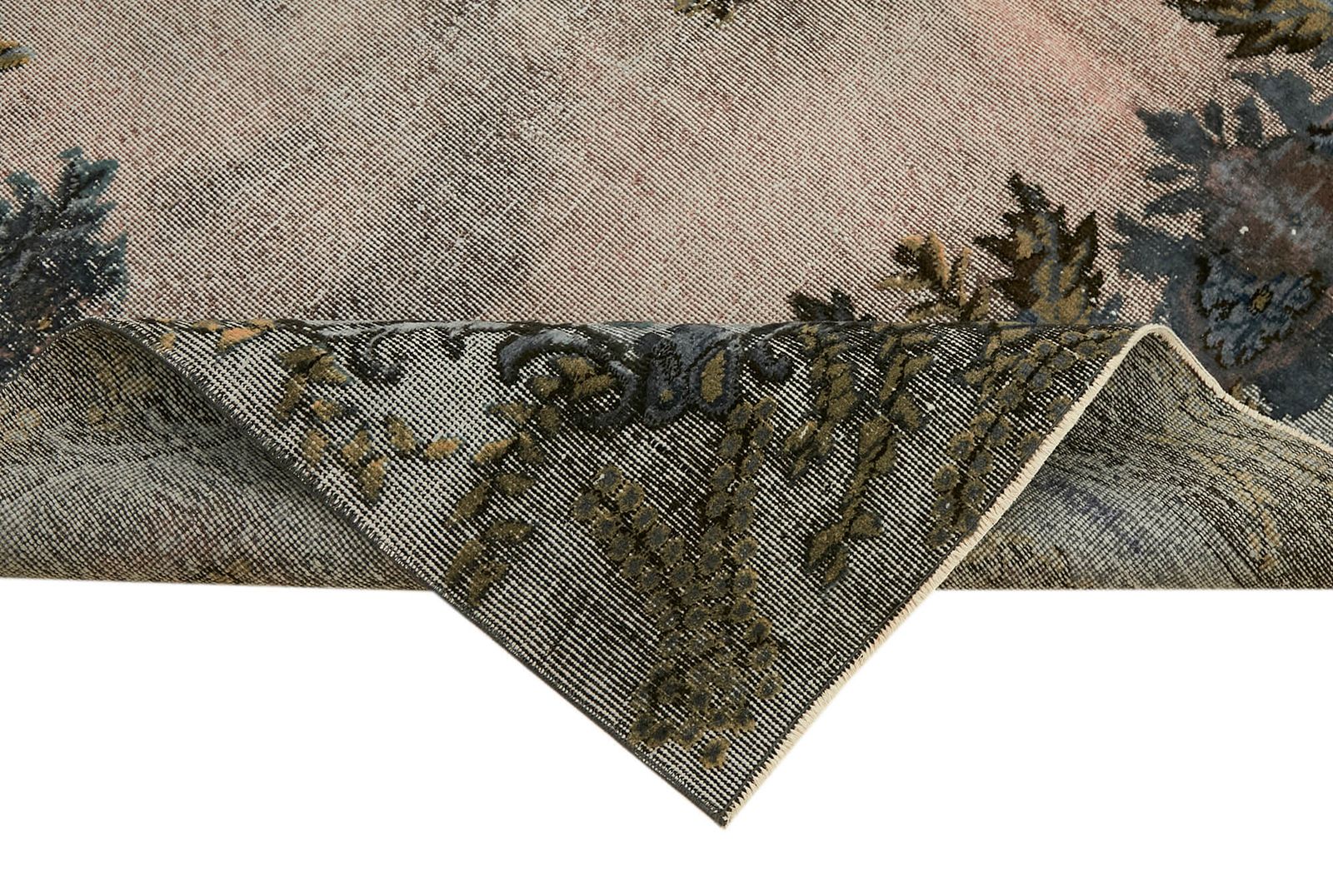 Handmade Vintage Grey Overdyed Rug 217 Cm X 313 Cm photo vinterior