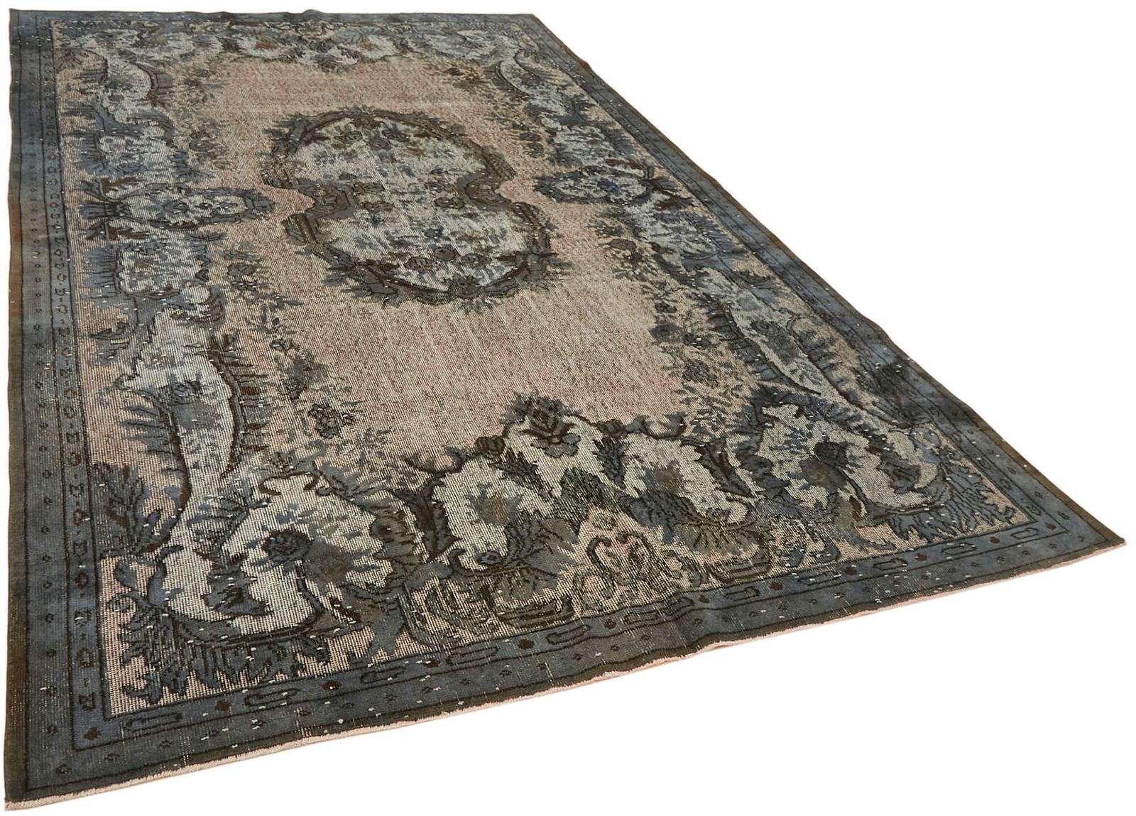 Handmade Vintage Grey Overdyed Rug 210 Cm X 326 Cm photo furniture
